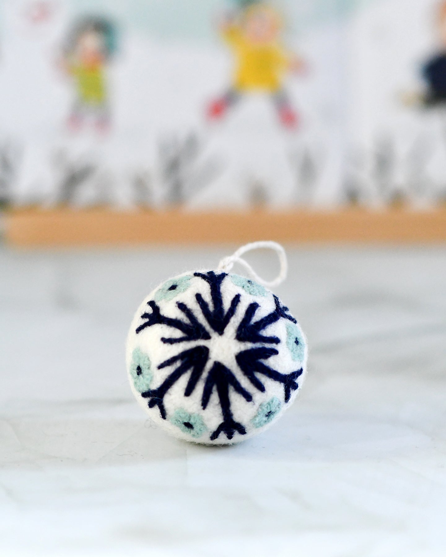 Felt Bauble Christmas Ornament - Snowflake - Tara Treasures