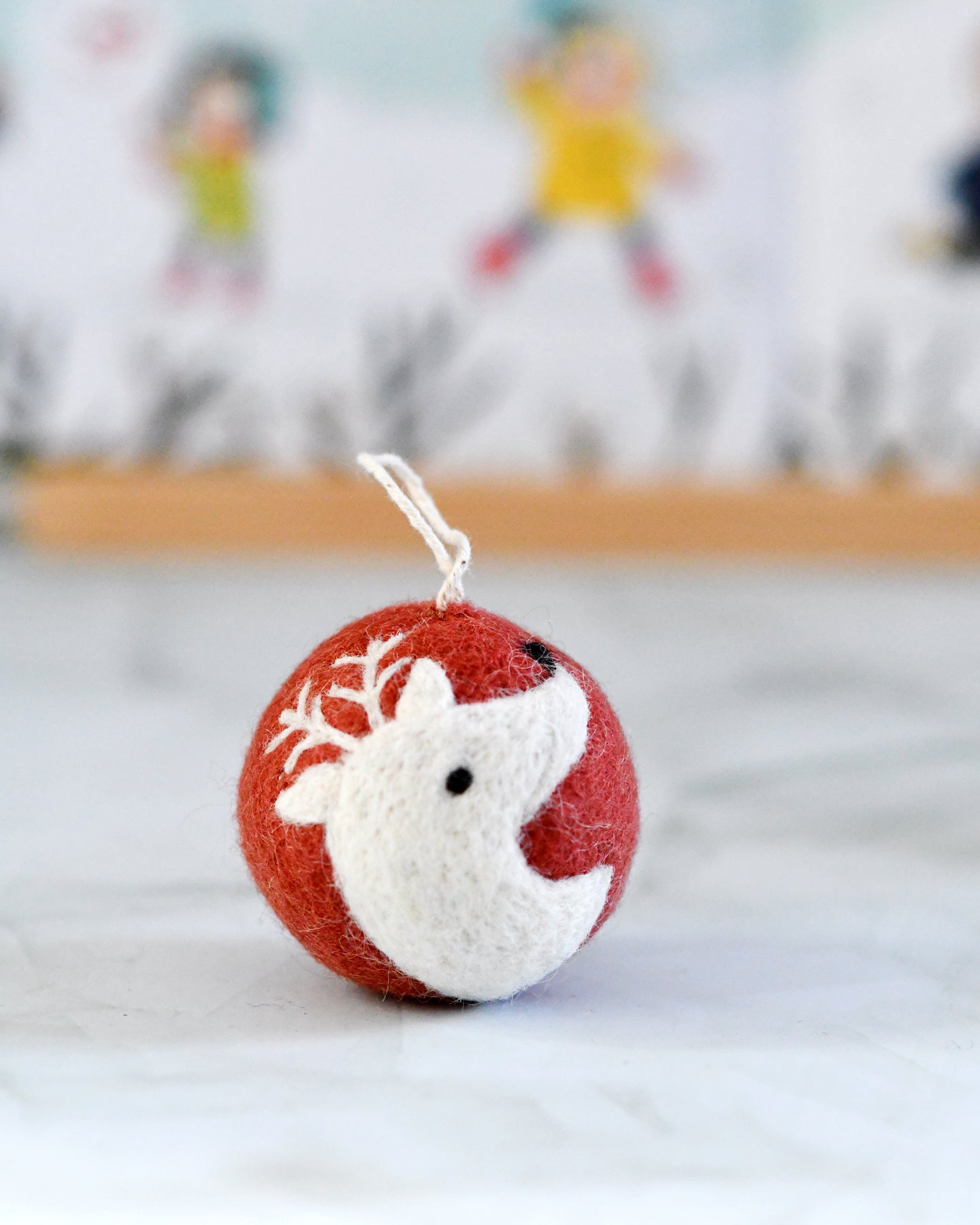 Felt Bauble Christmas Ornament - Reindeer - Tara Treasures