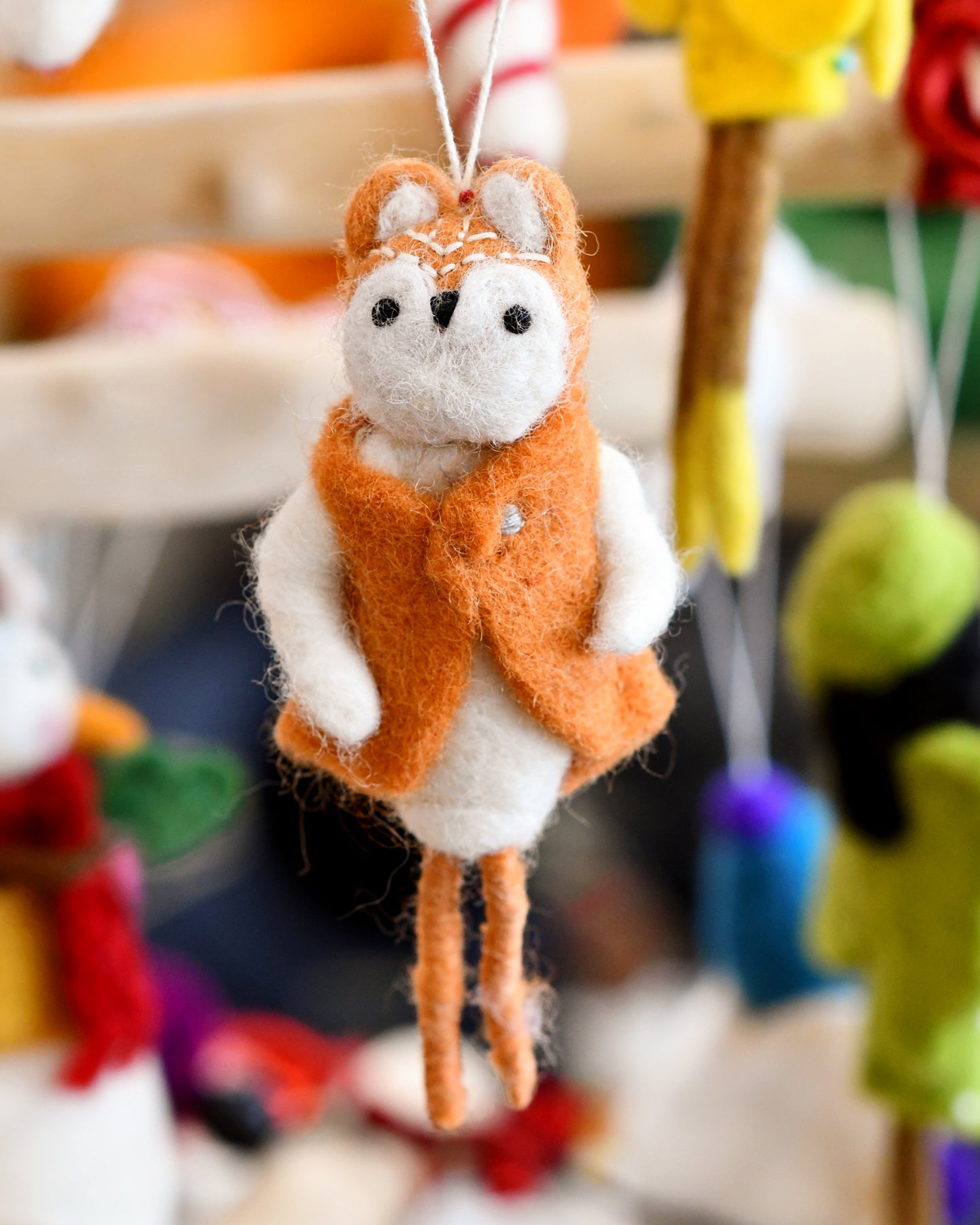 Felt Fox Doll Ornament - Tara Treasures