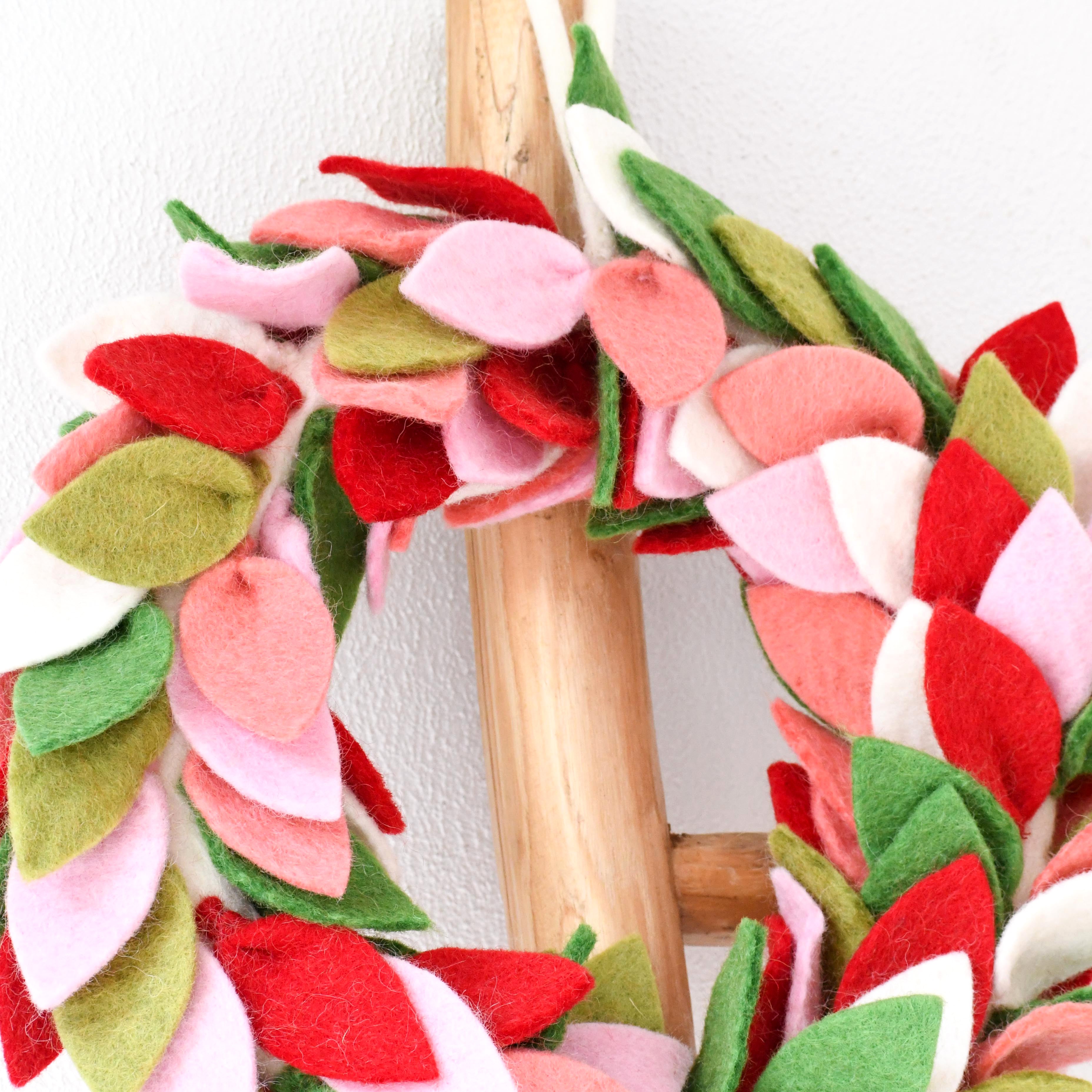 Felt Leaves Wreath - Spring - Tara Treasures