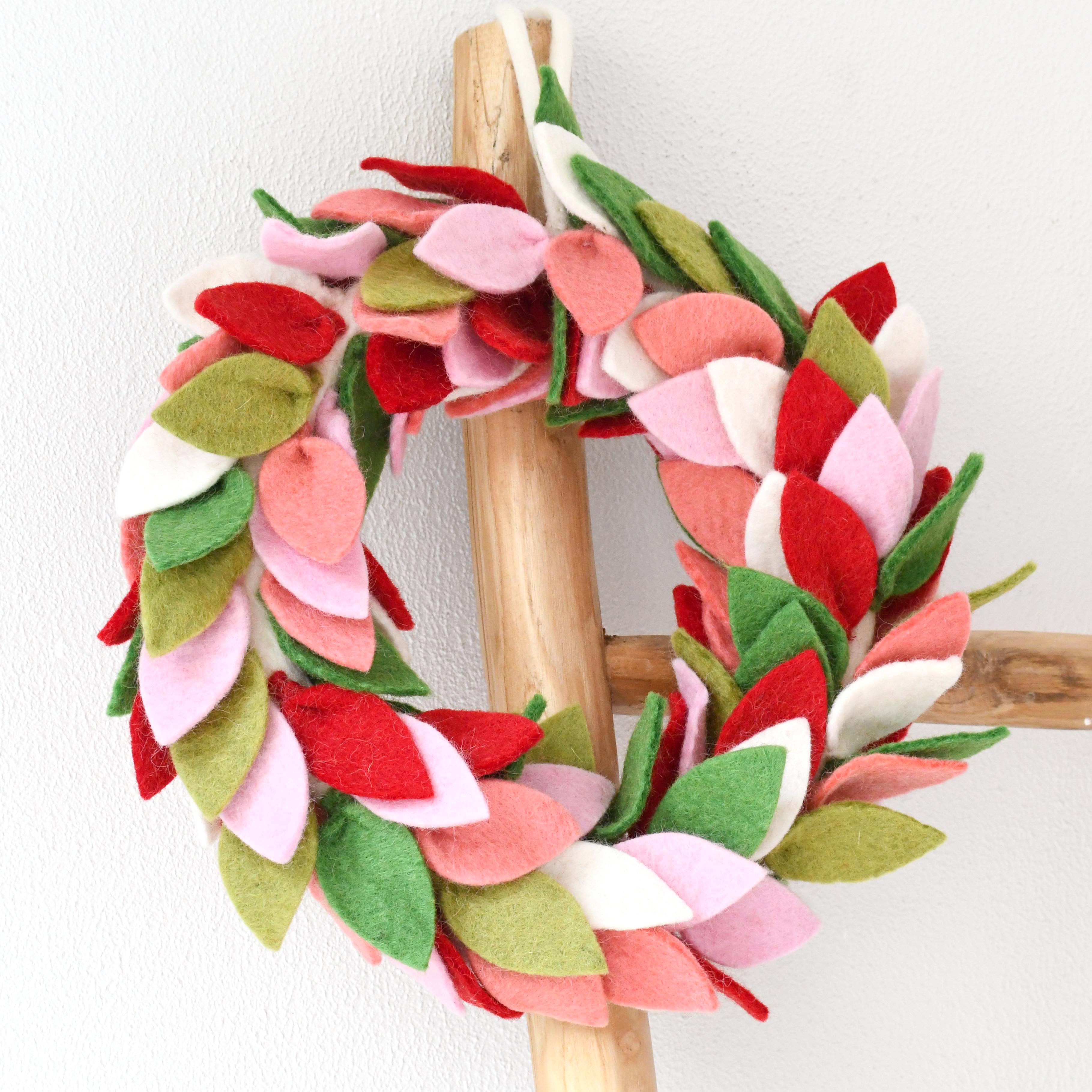 Felt Leaves Wreath - Spring - Tara Treasures