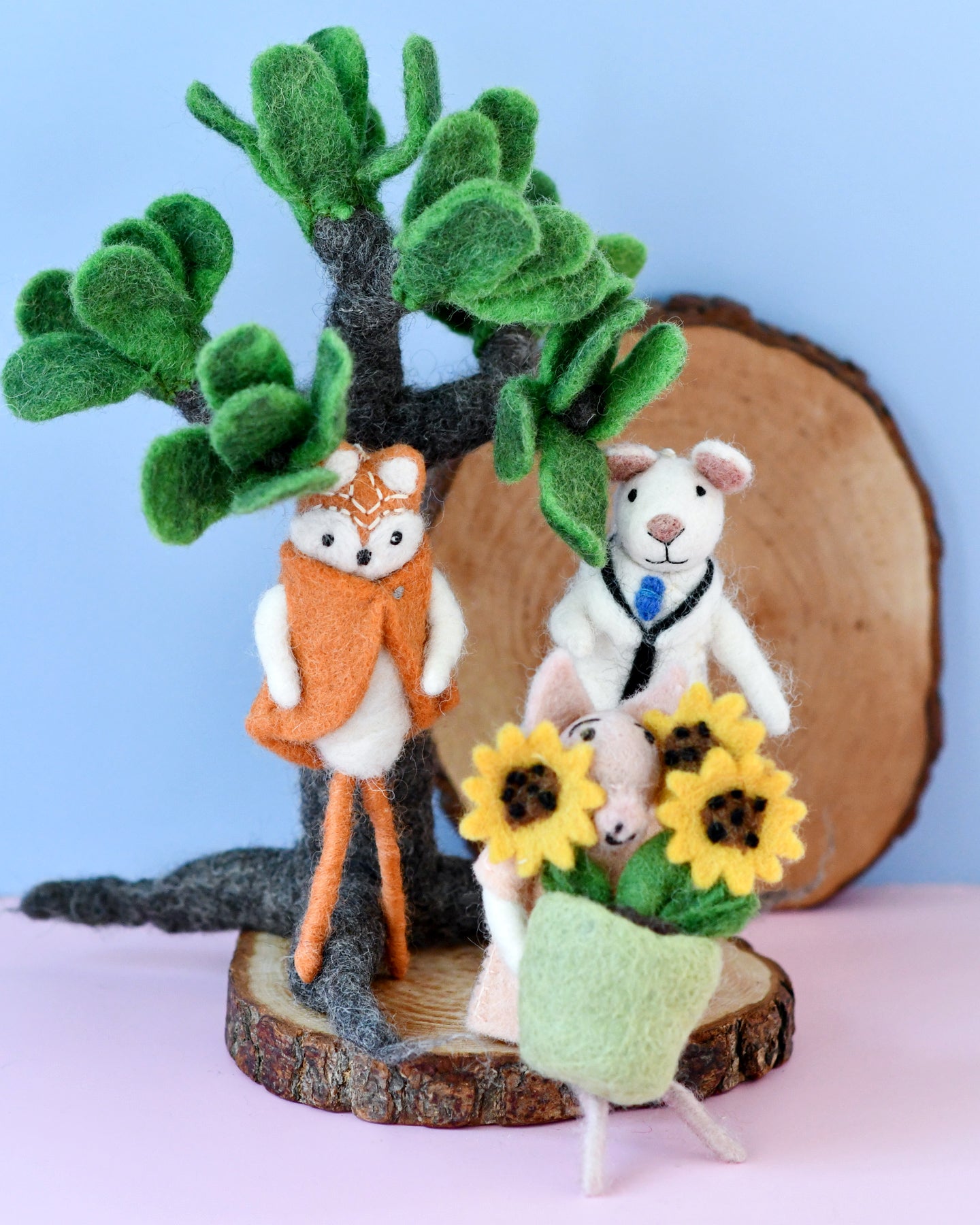 Felt Fox Doll Ornament - Tara Treasures