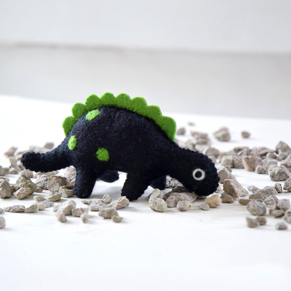 Felt Dinosaur Toy - Green Spikes - Tara Treasures