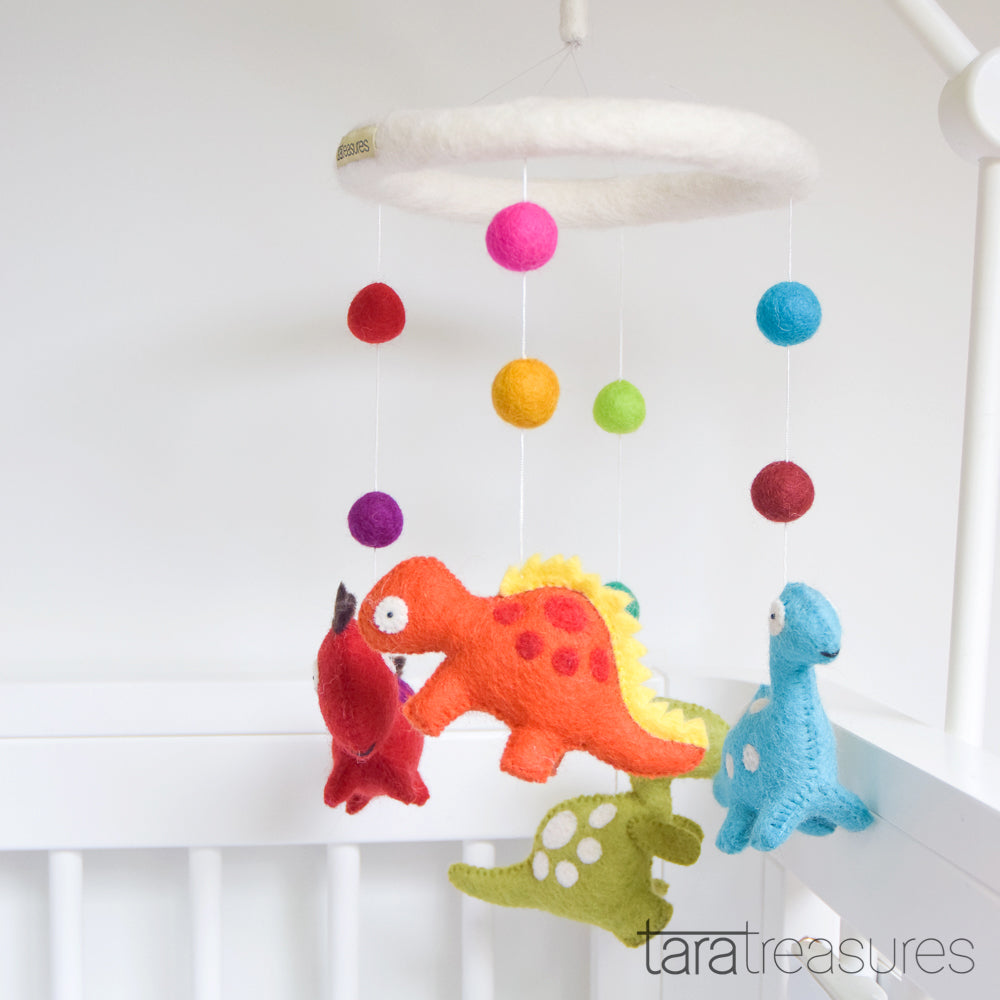 Nursery Cot Mobile - Dinosaurs - Tara Treasures