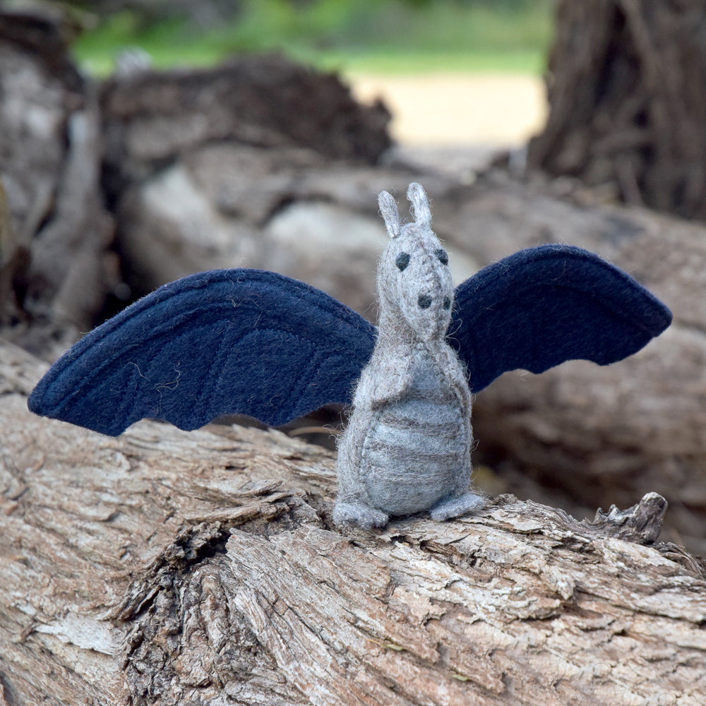 Felt Dragon Toy - Navy Blue - Tara Treasures