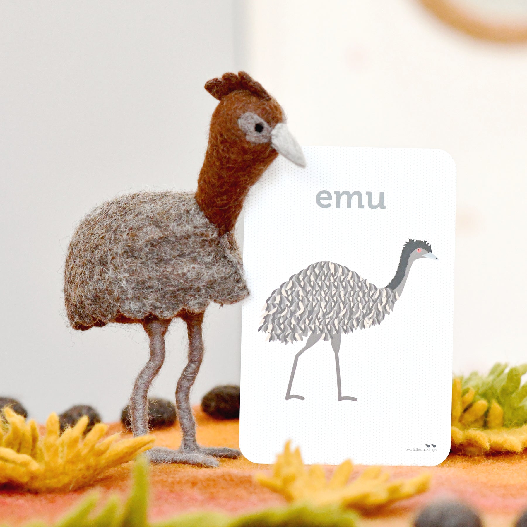 Felt Emu Toy (Australian Animal) - Tara Treasures