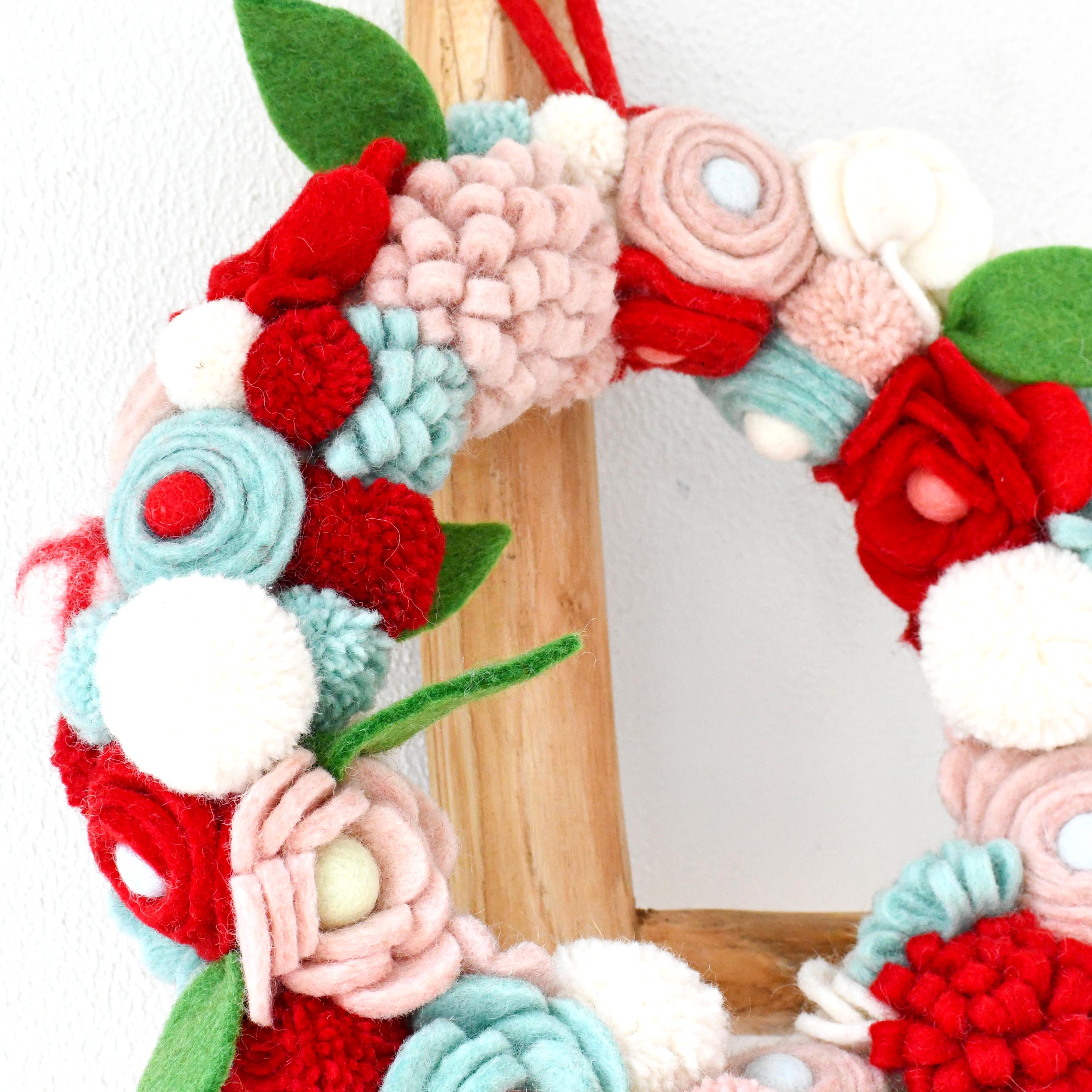 Felt Flower Wreath - Tara Treasures