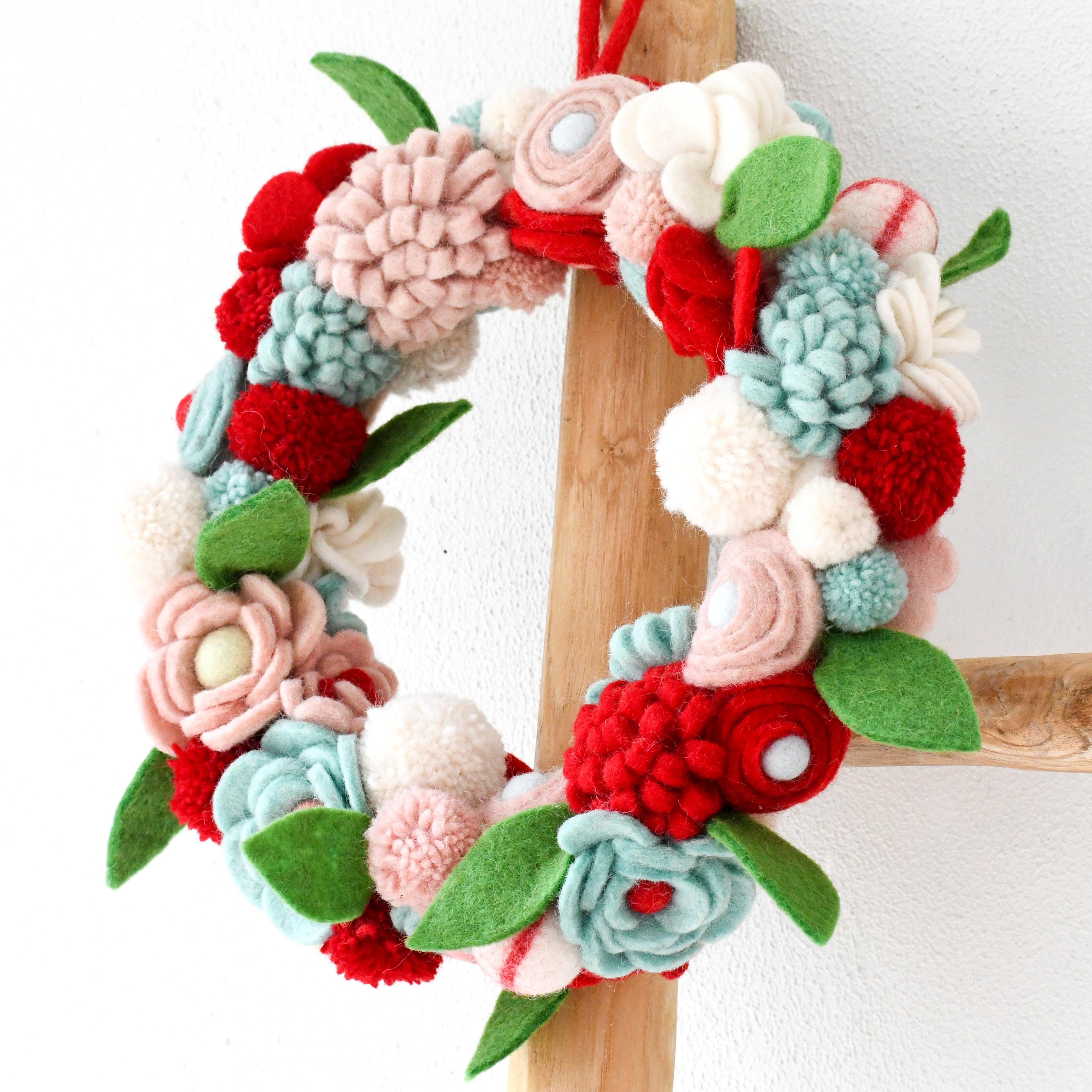 Felt Flower Wreath - Tara Treasures