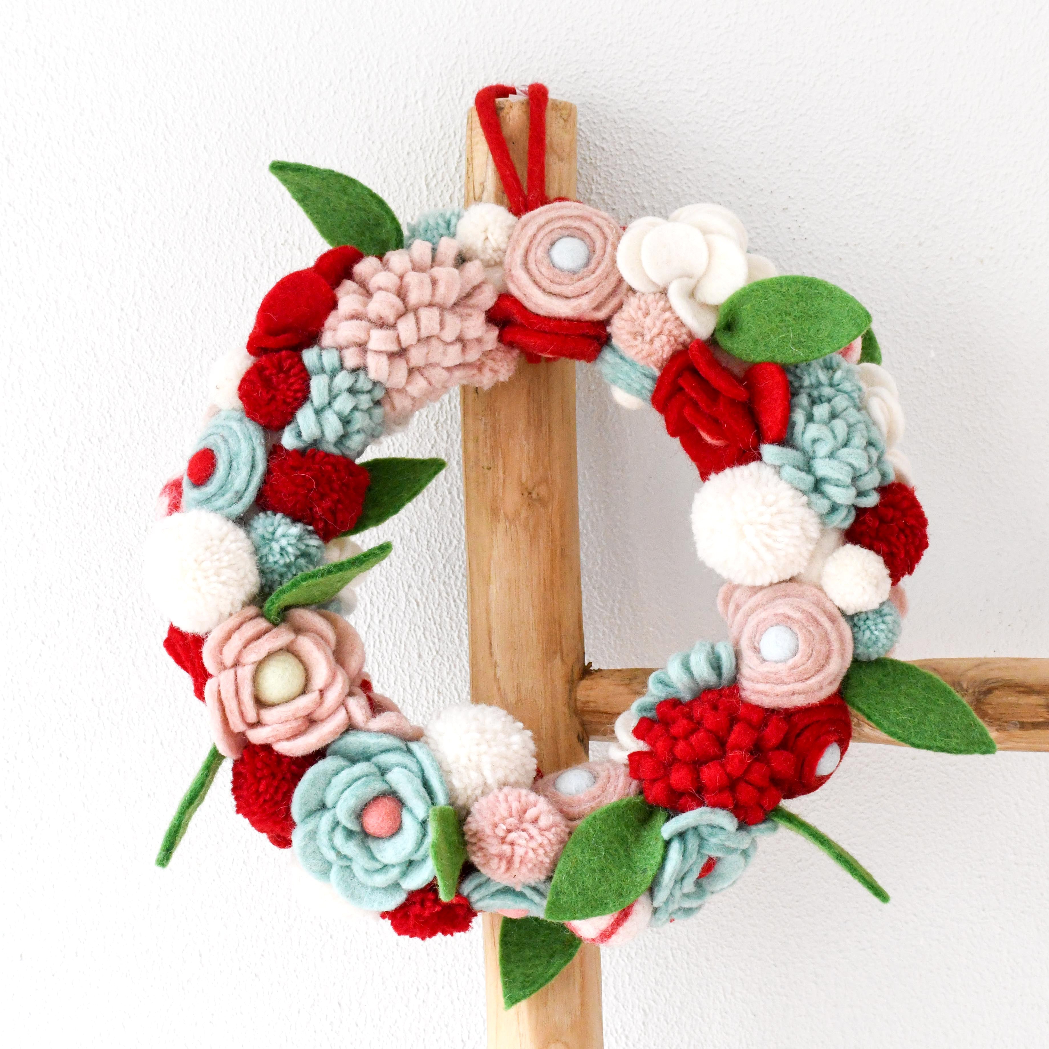 Felt Flower Wreath - Tara Treasures