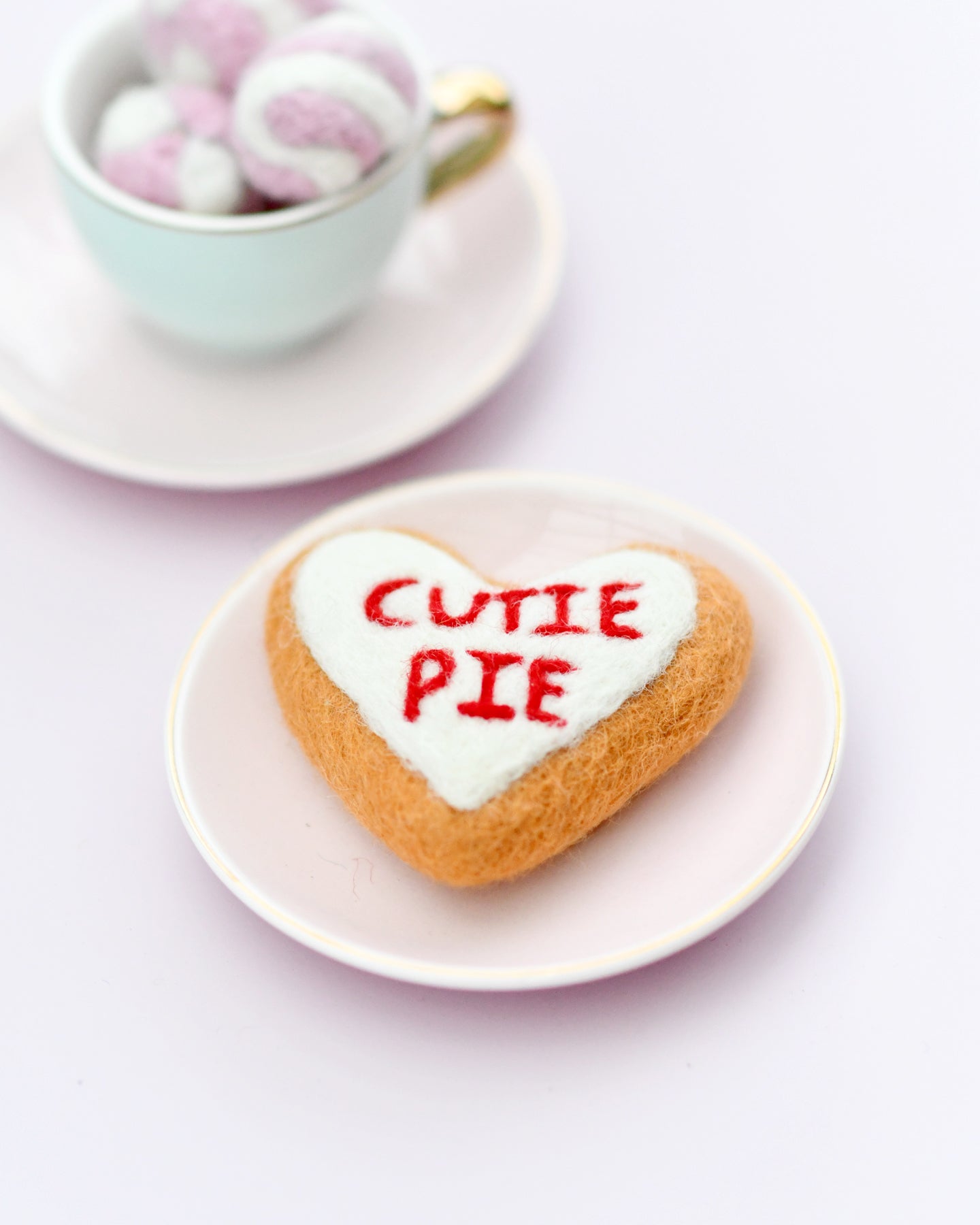 Felt "Cutie Pie" Heart Icing Cookie - Tara Treasures