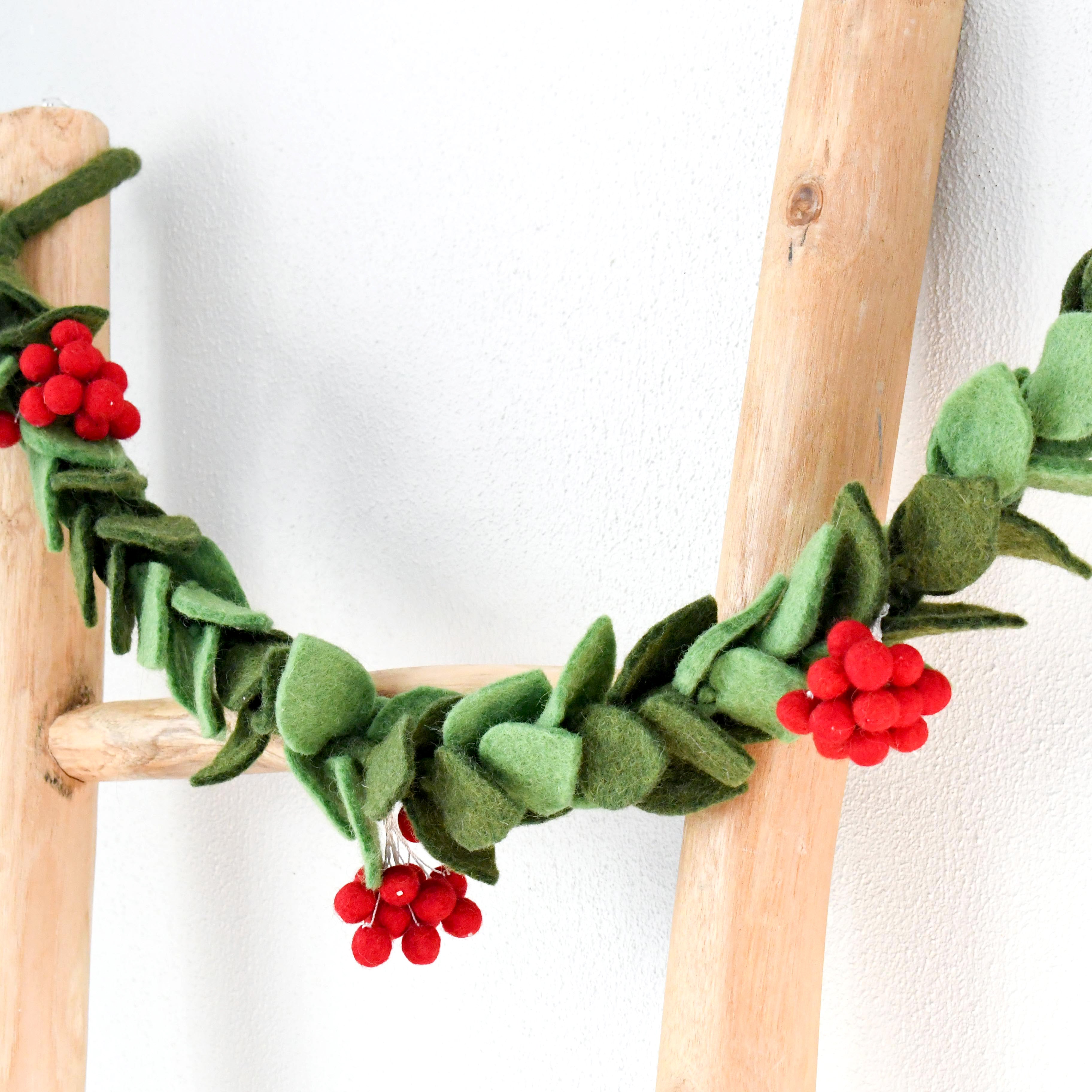 Holly Christmas Garland - Tara Treasures