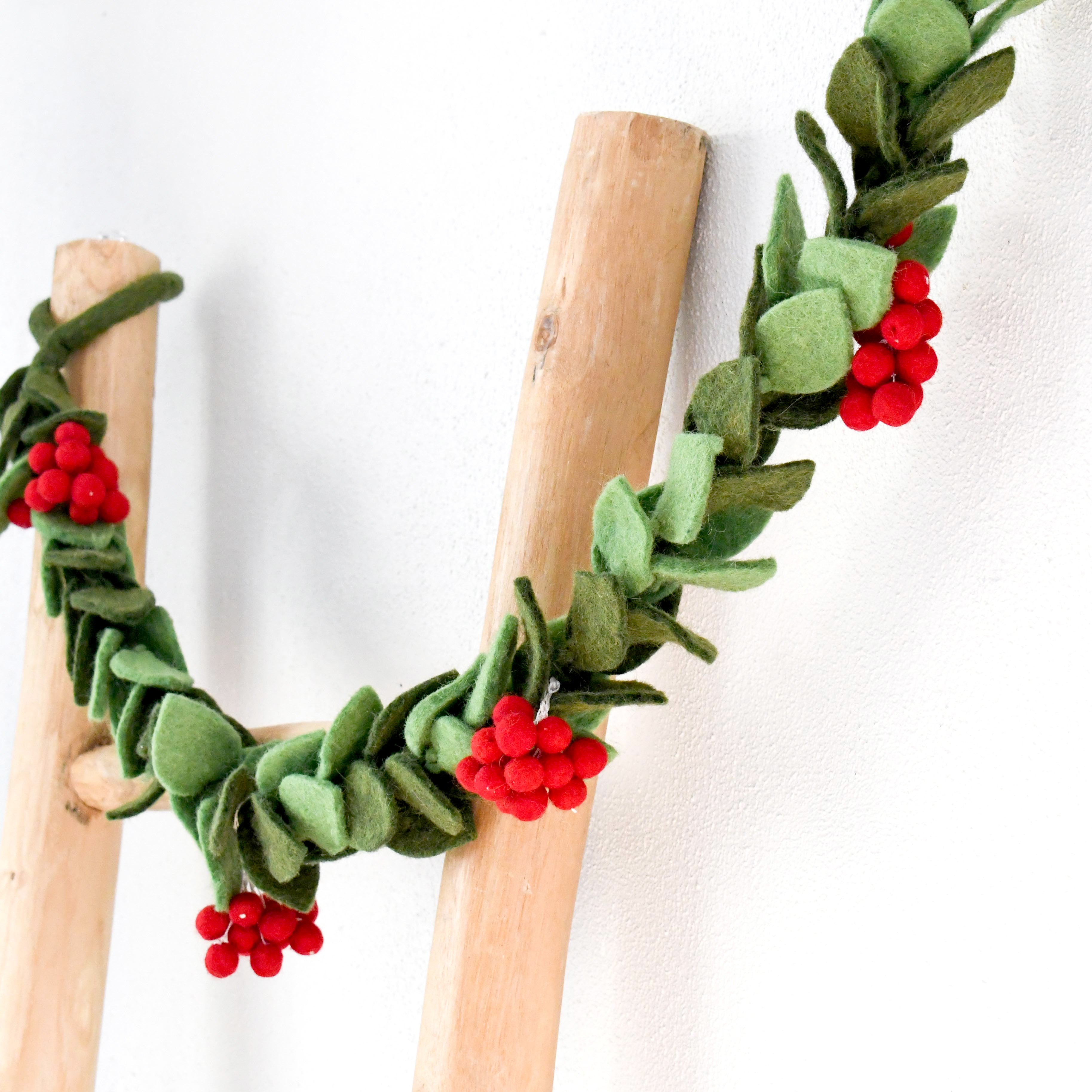 Holly Christmas Garland - Tara Treasures