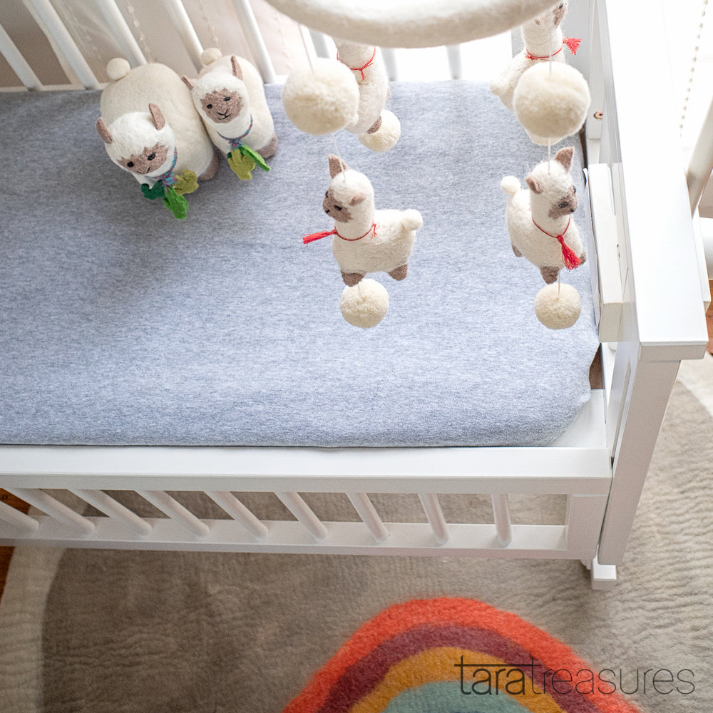 Nursery Cot Mobile - Dancing Llamas - Tara Treasures