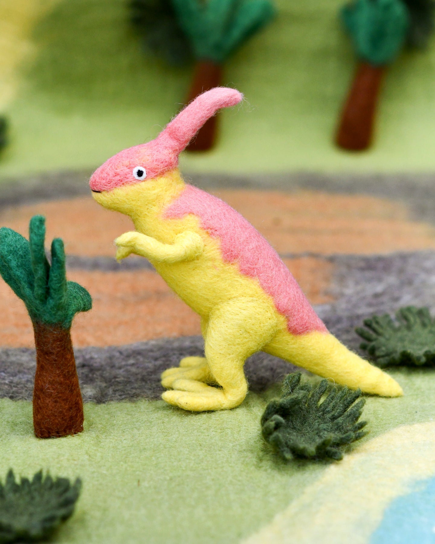 Felt Parasaurolophus Dinosaur Toy - Tara Treasures