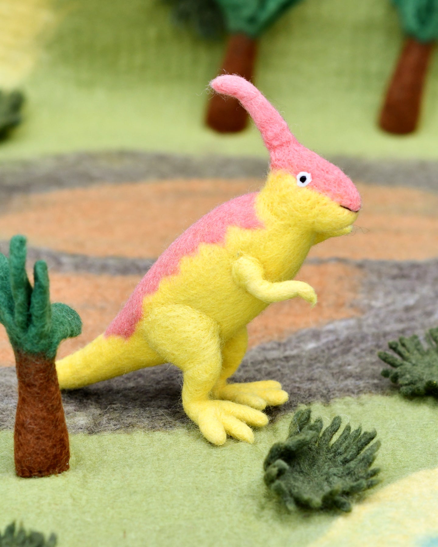 Felt Parasaurolophus Dinosaur Toy - Tara Treasures