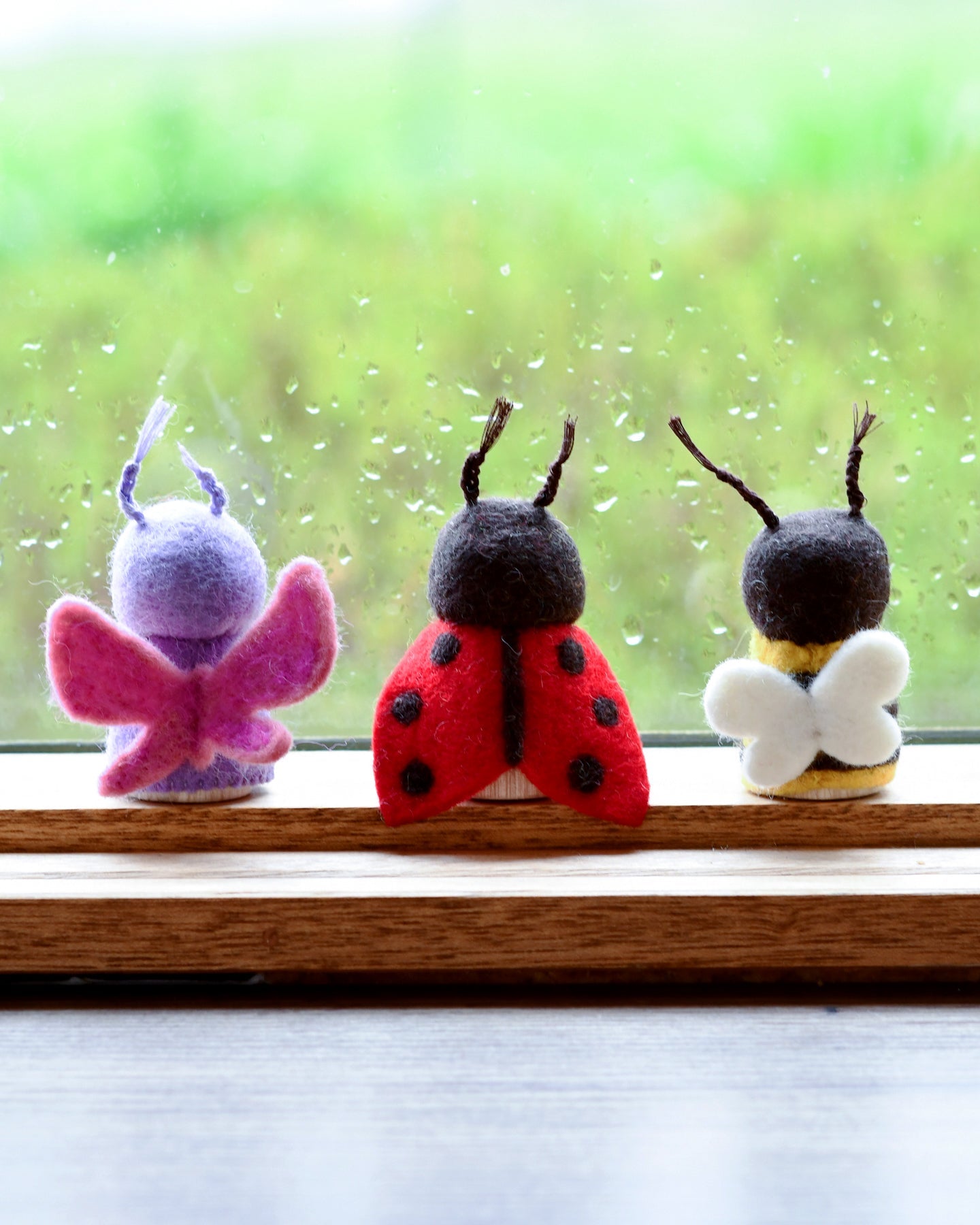 Bugs Peg Dolls Set - Bee, Ladybug and Butterfly (Preorder) - Tara Treasures