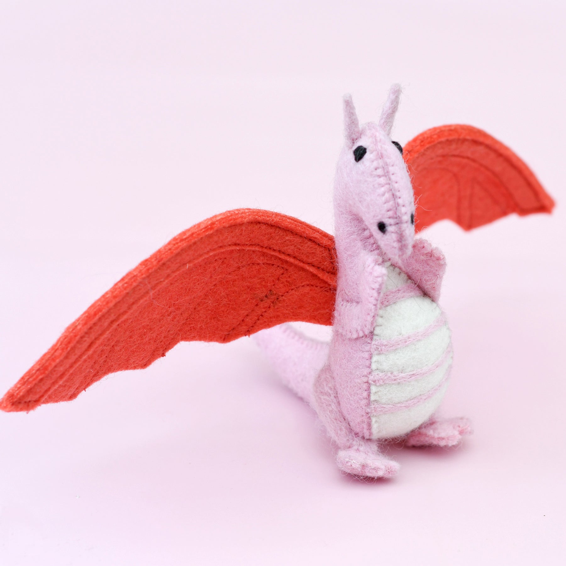 Felt Dragon Toy - Pink - Tara Treasures