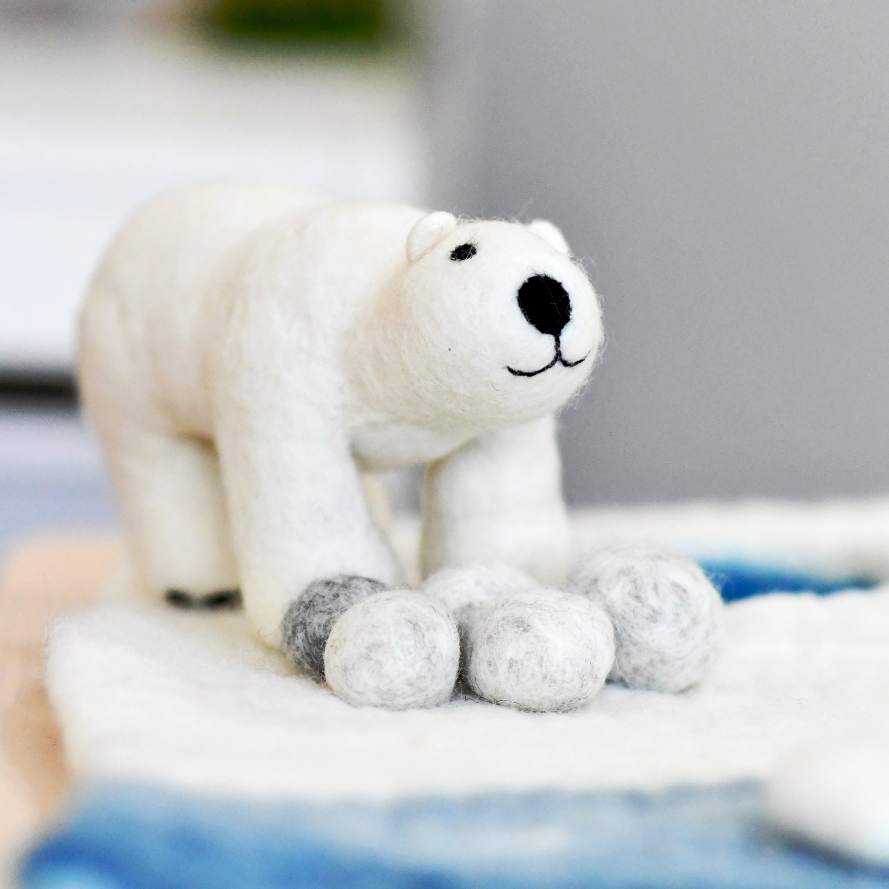 Felt Polar Bear Toy - Tara Treasures