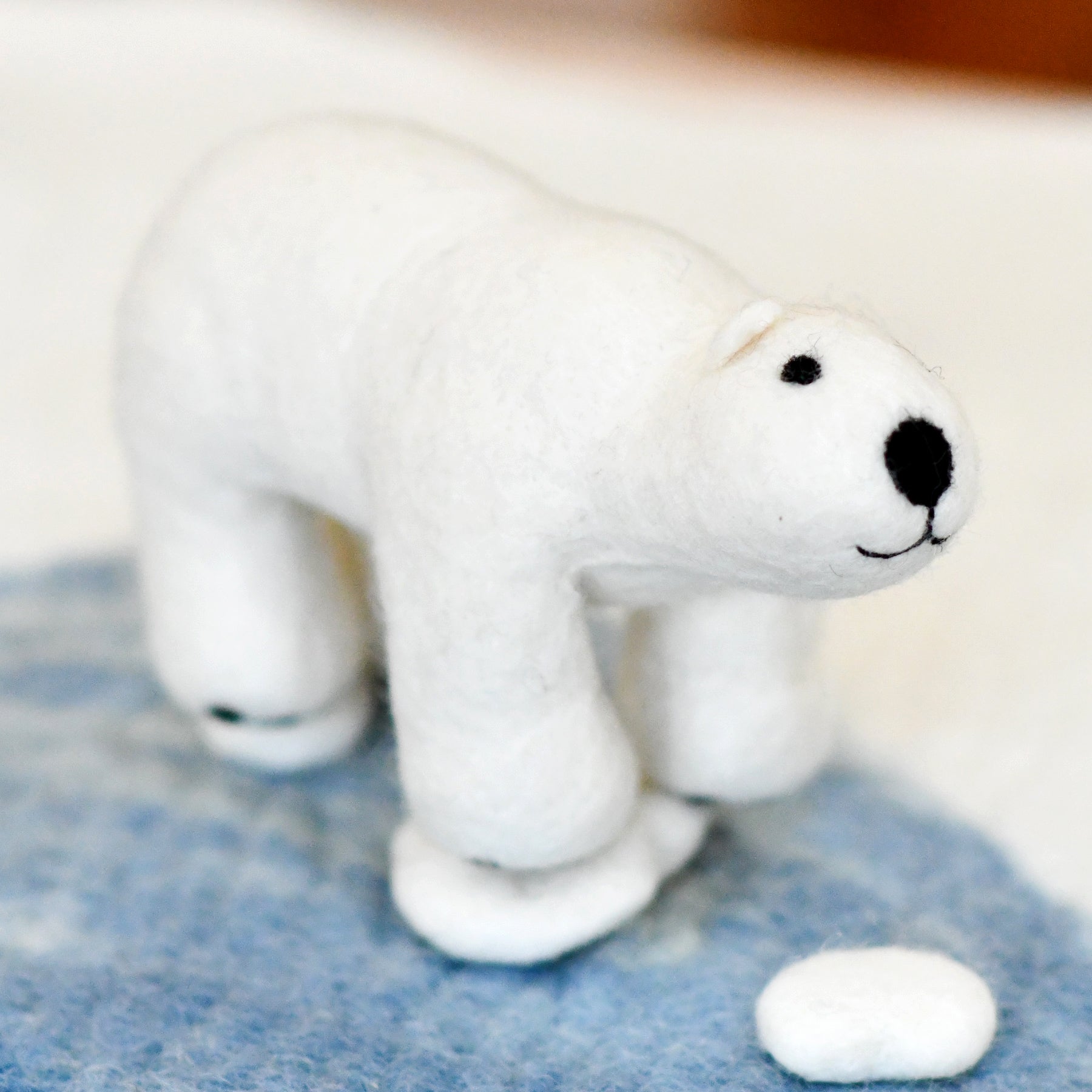 Felt Polar Bear Toy - Tara Treasures