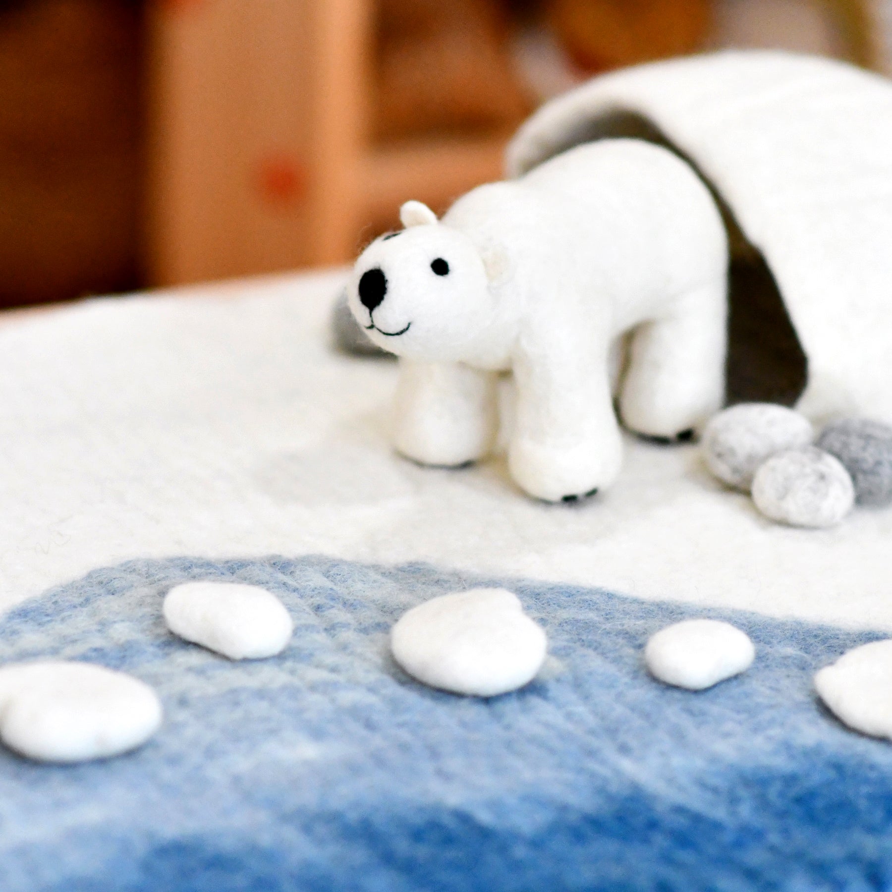 Felt Polar Bear Toy - Tara Treasures