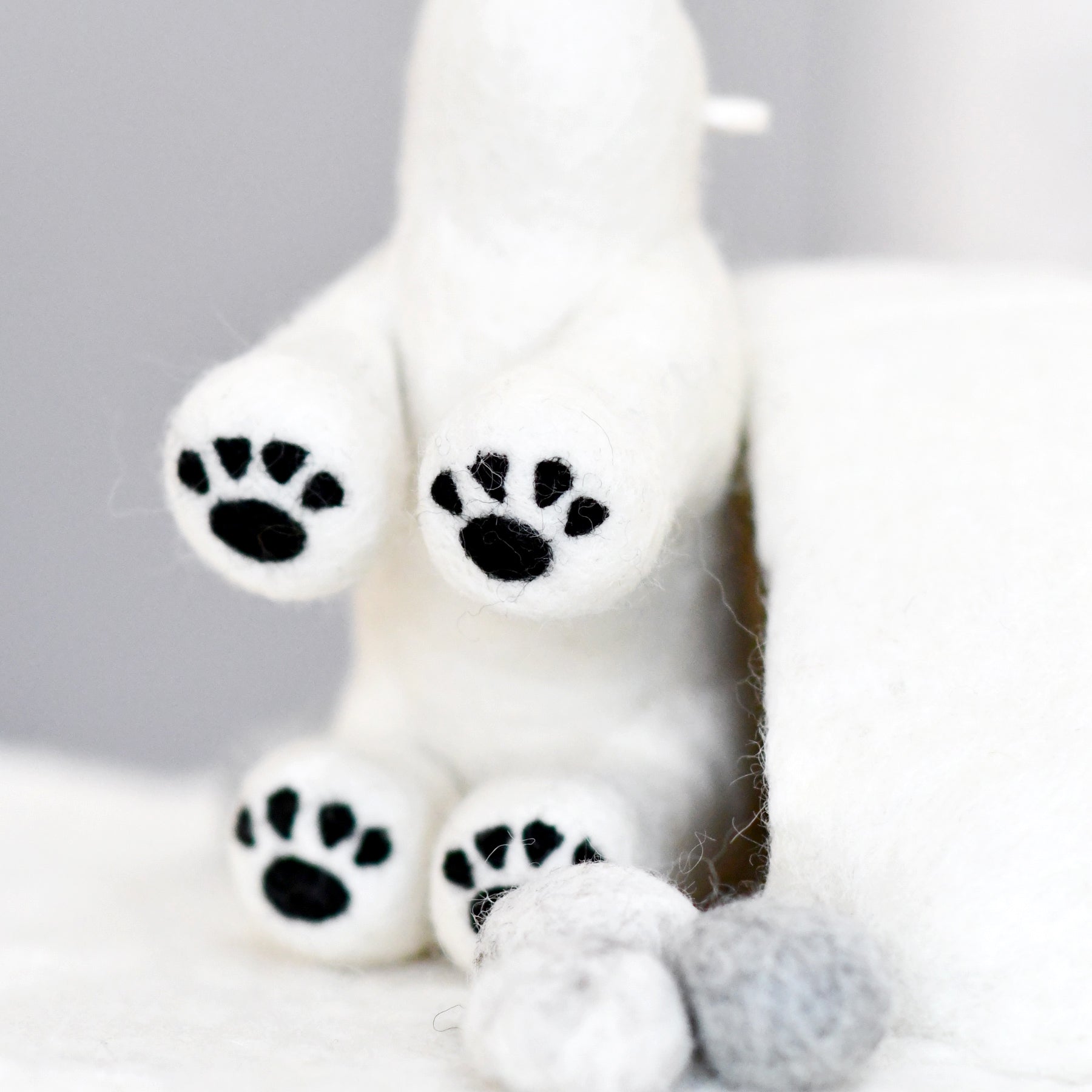 Felt Polar Bear Toy - Tara Treasures