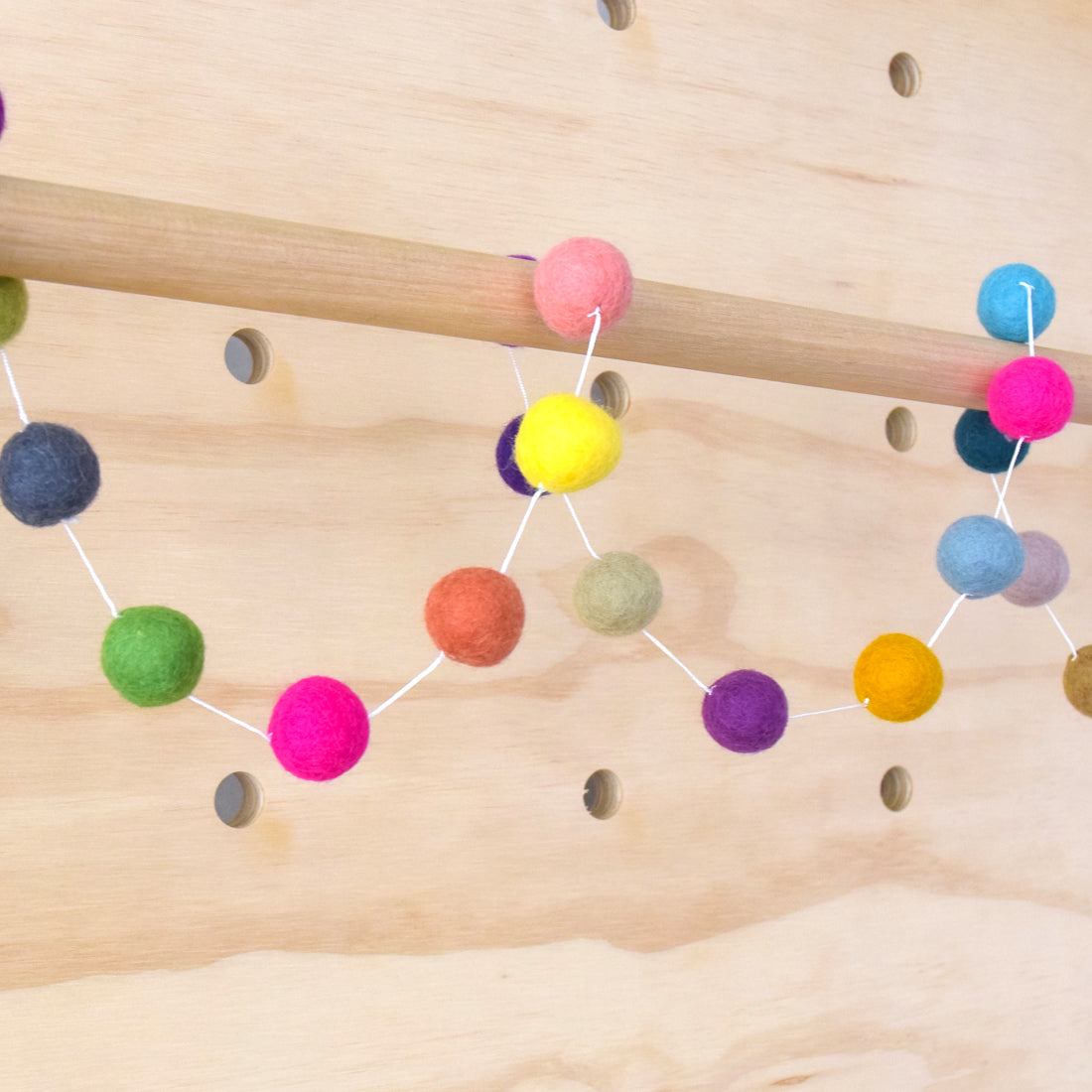 Pompom Ball Garland - Colourful - Tara Treasures