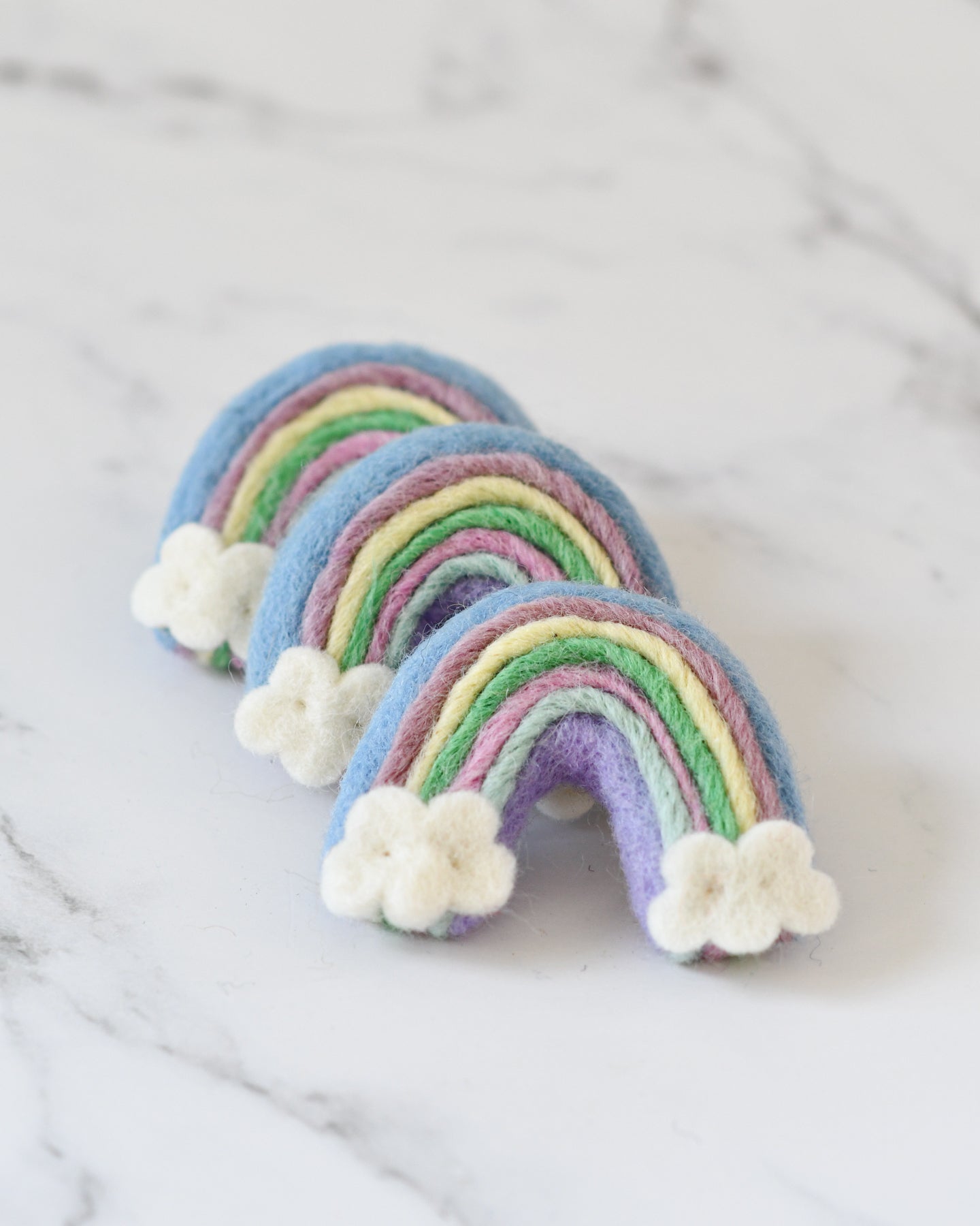 Felt Rainbows (Pastel Coloured) - 3 Rainbows - Tara Treasures