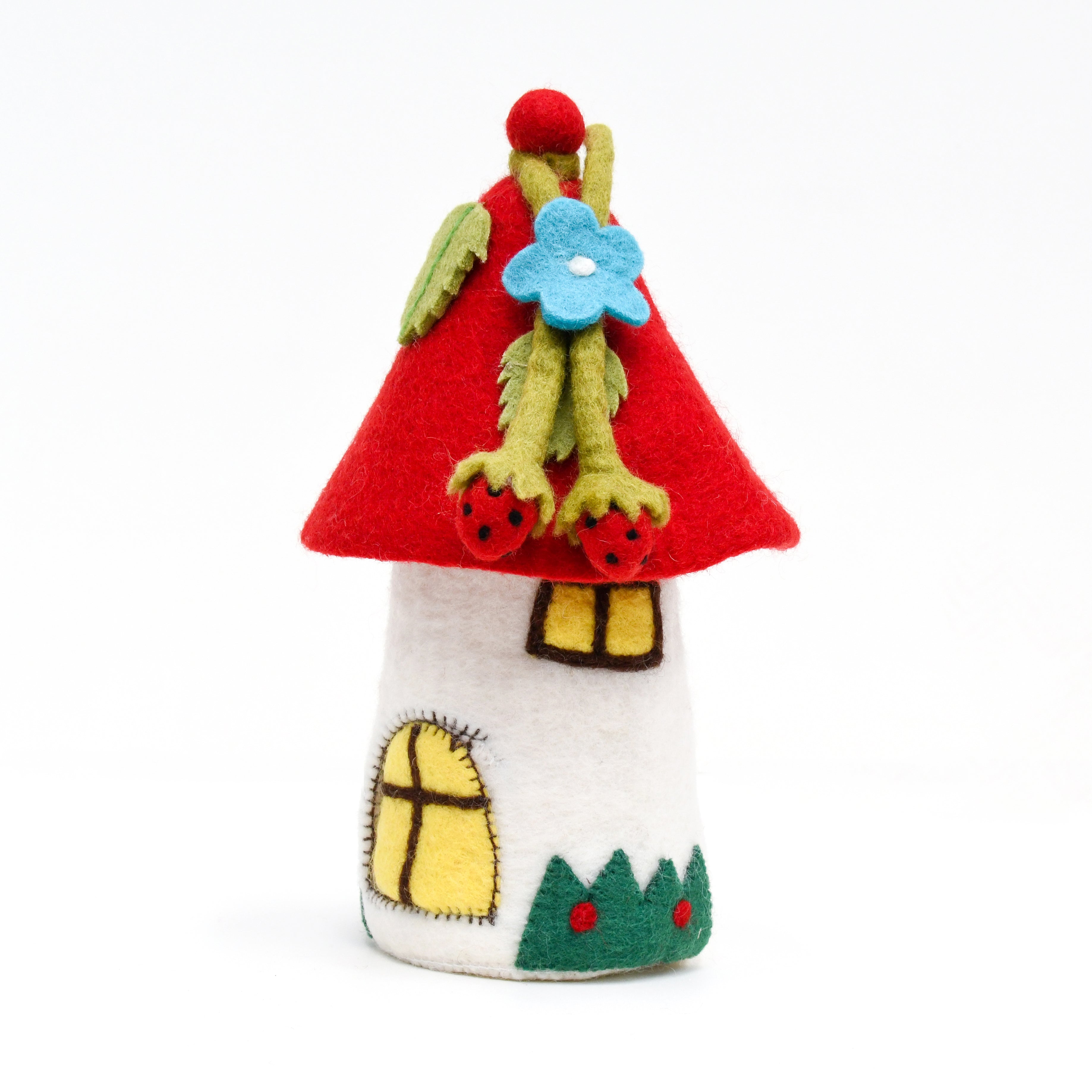 Fairies and Gnomes House - Red Roof - Tara Treasures