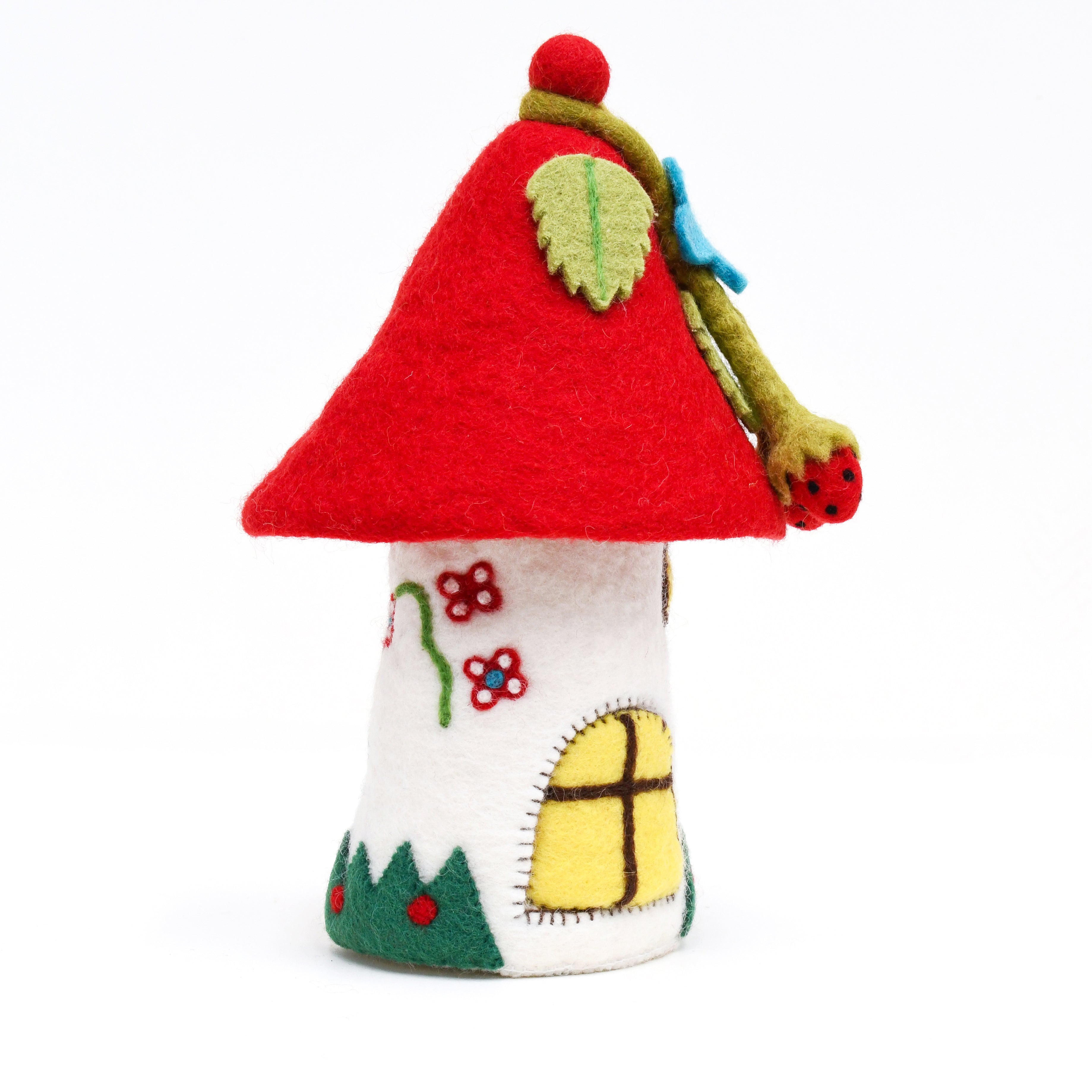 Fairies and Gnomes House - Red Roof - Tara Treasures