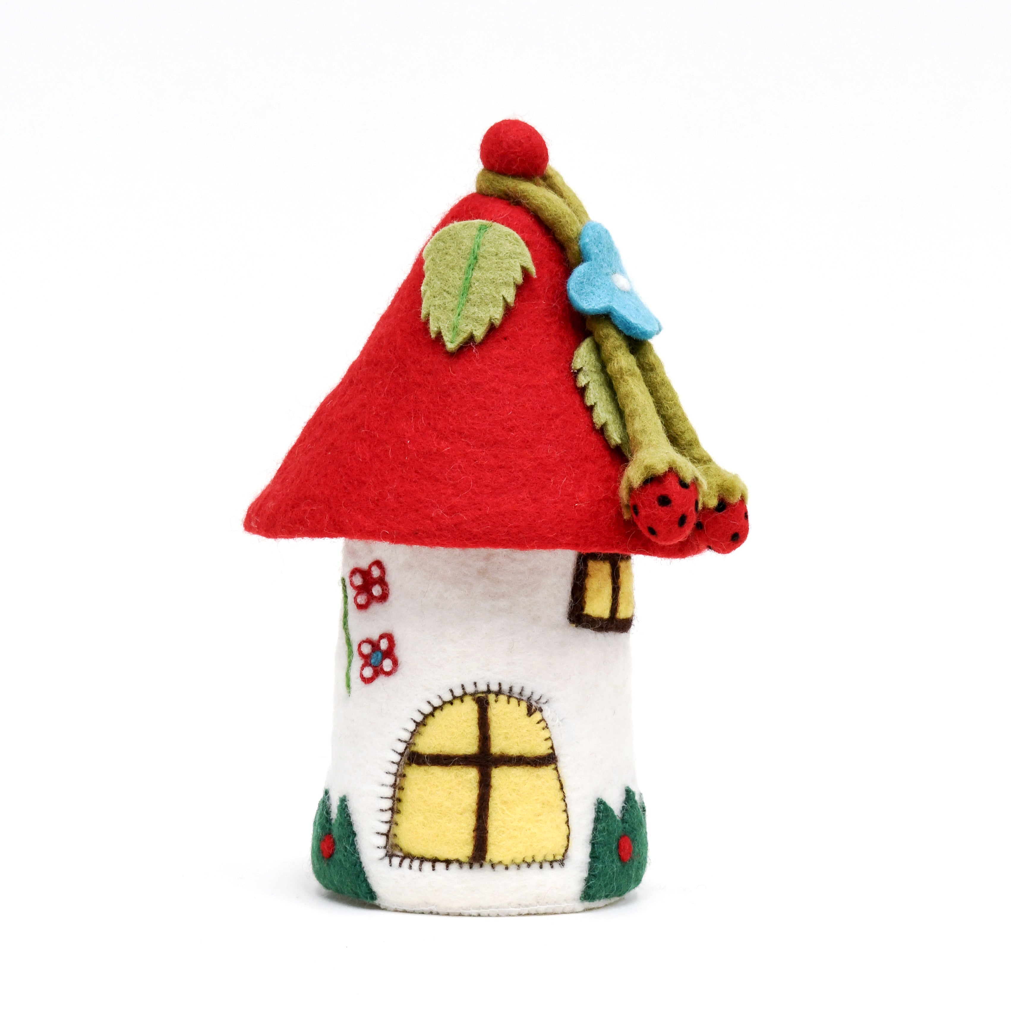 Fairies and Gnomes House - Red Roof - Tara Treasures