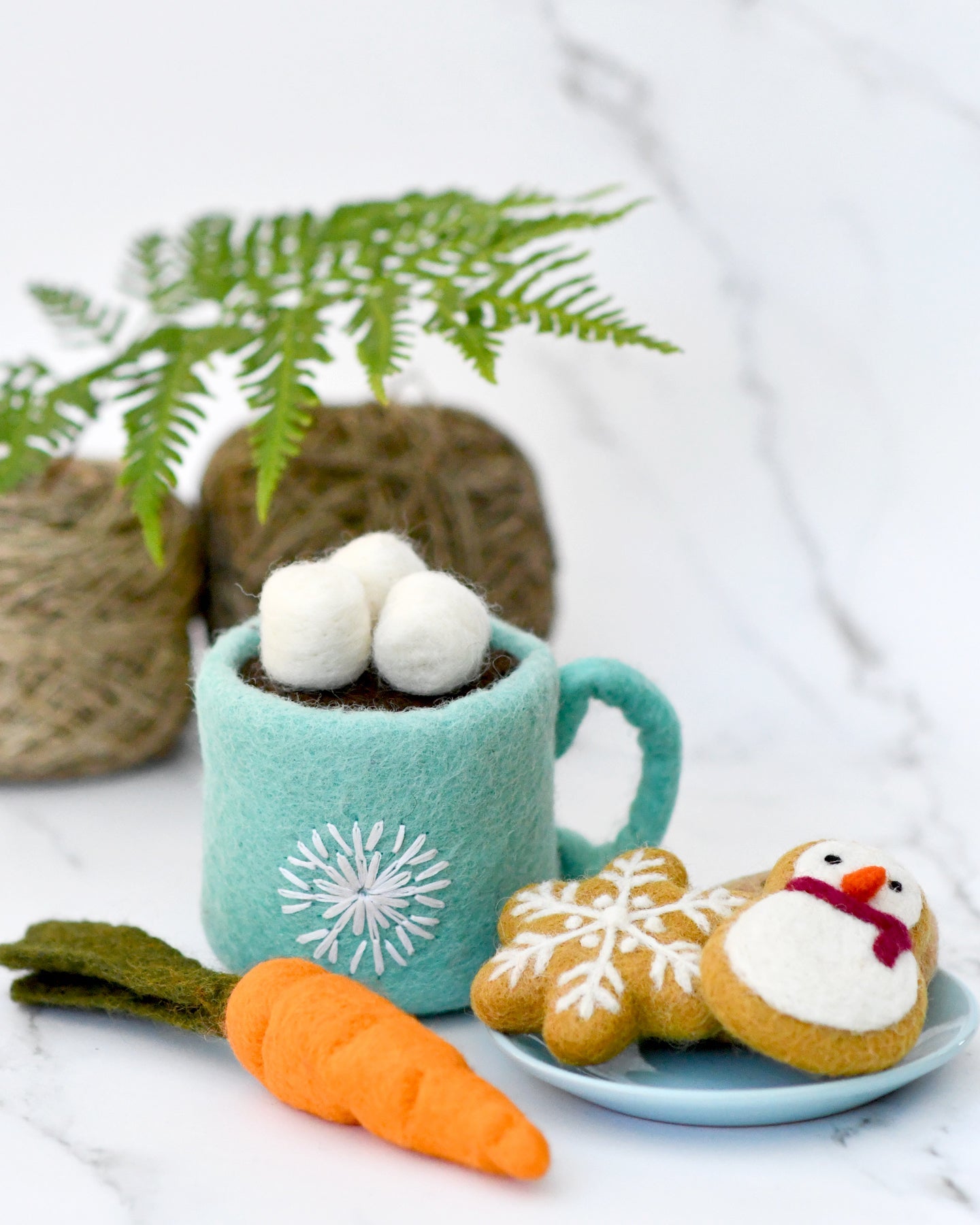 Santa's Snacks with Blue Hot Chocolate Cup - Tara Treasures