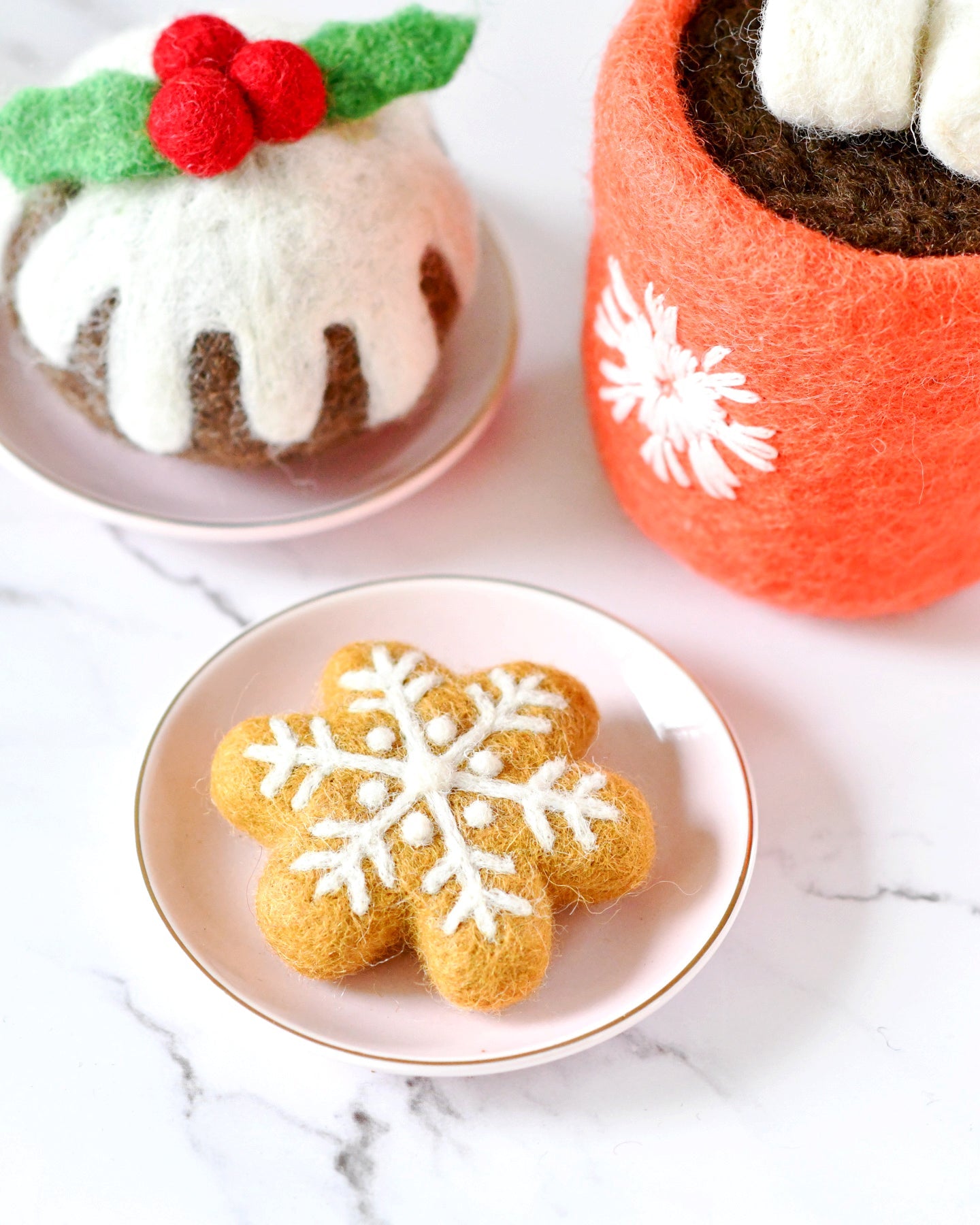 Felt Snowflake Cookie - Tara Treasures