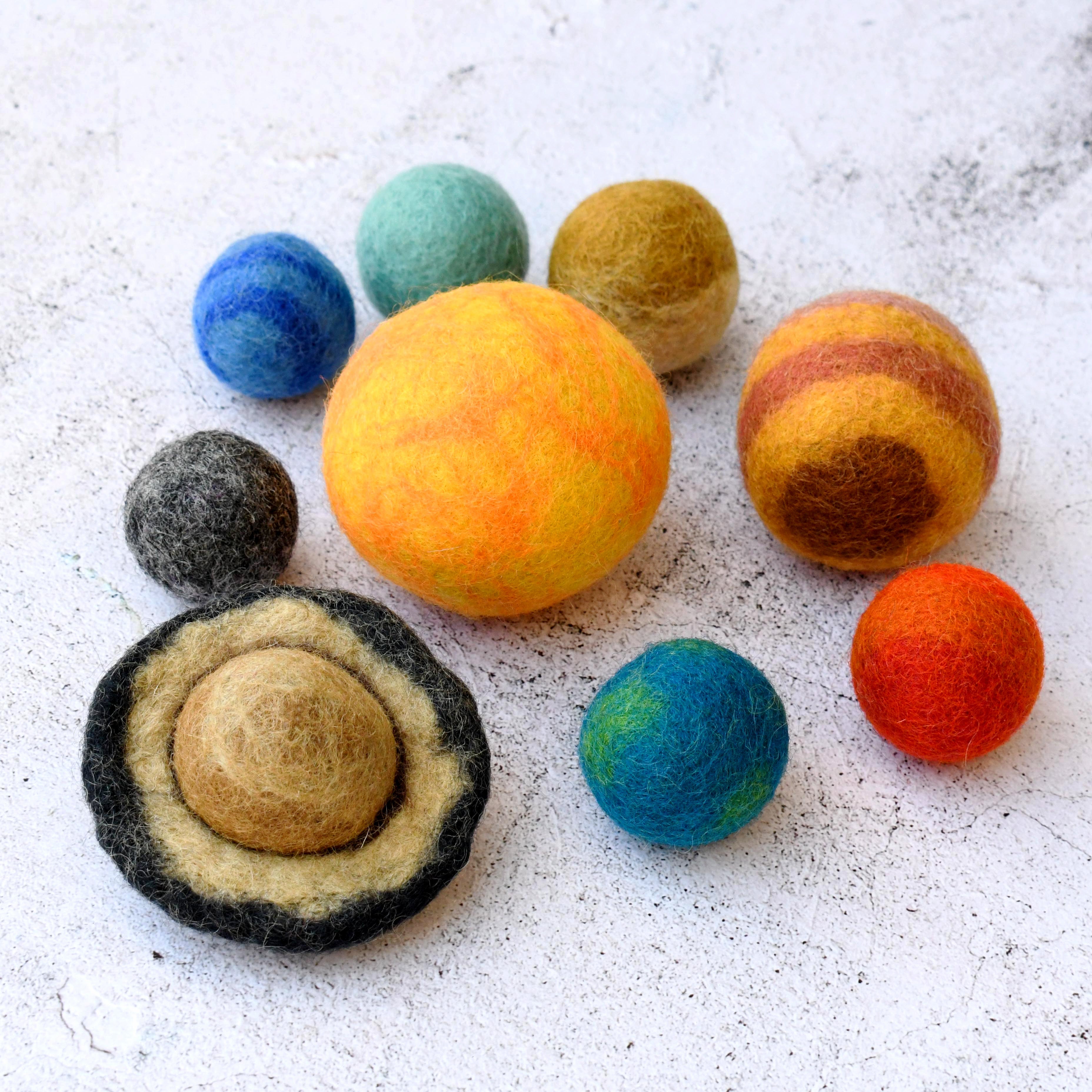 Solar System Space Felt Planets - Tara Treasures