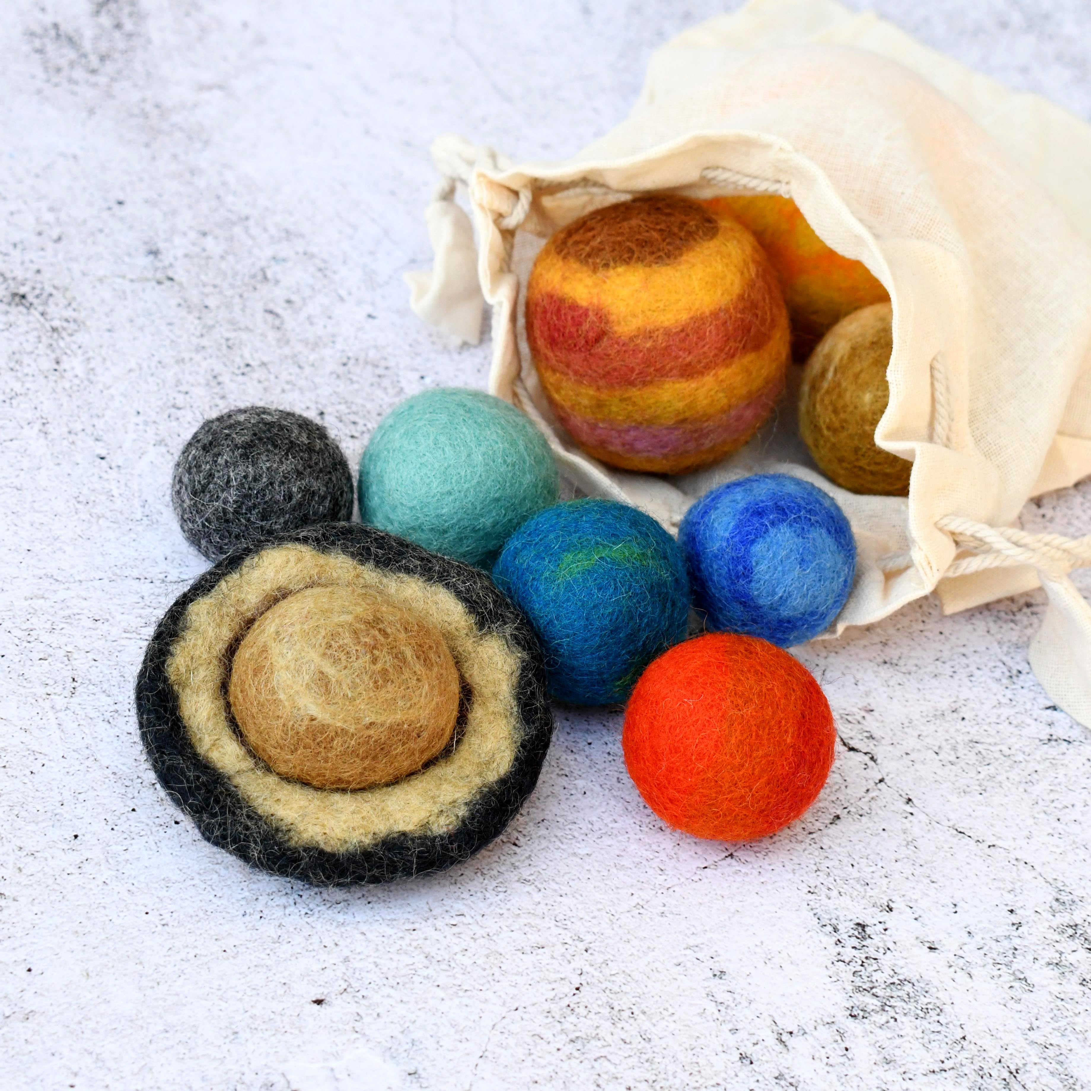 Solar System Space Felt Planets - Tara Treasures