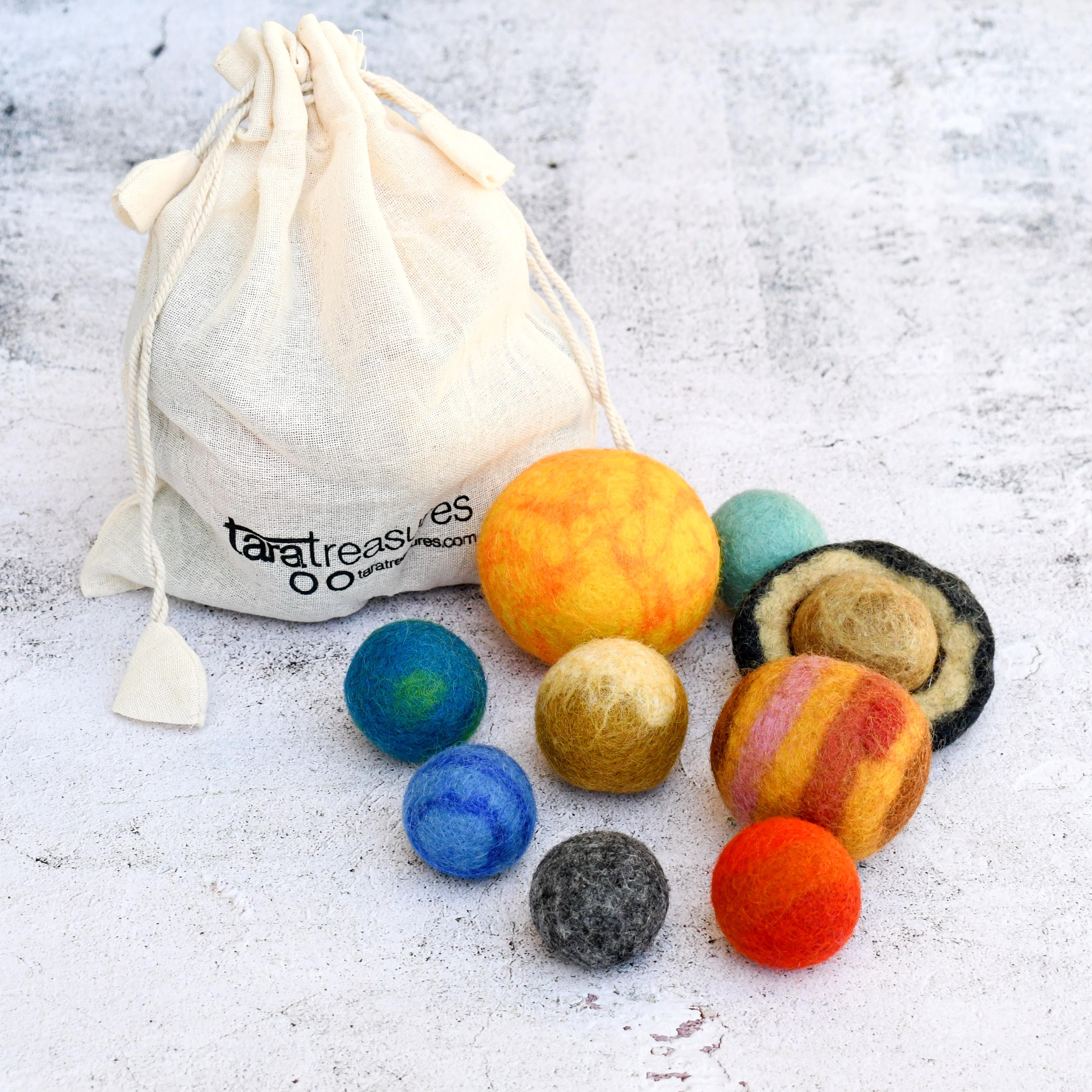 Solar System Space Felt Planets - Tara Treasures