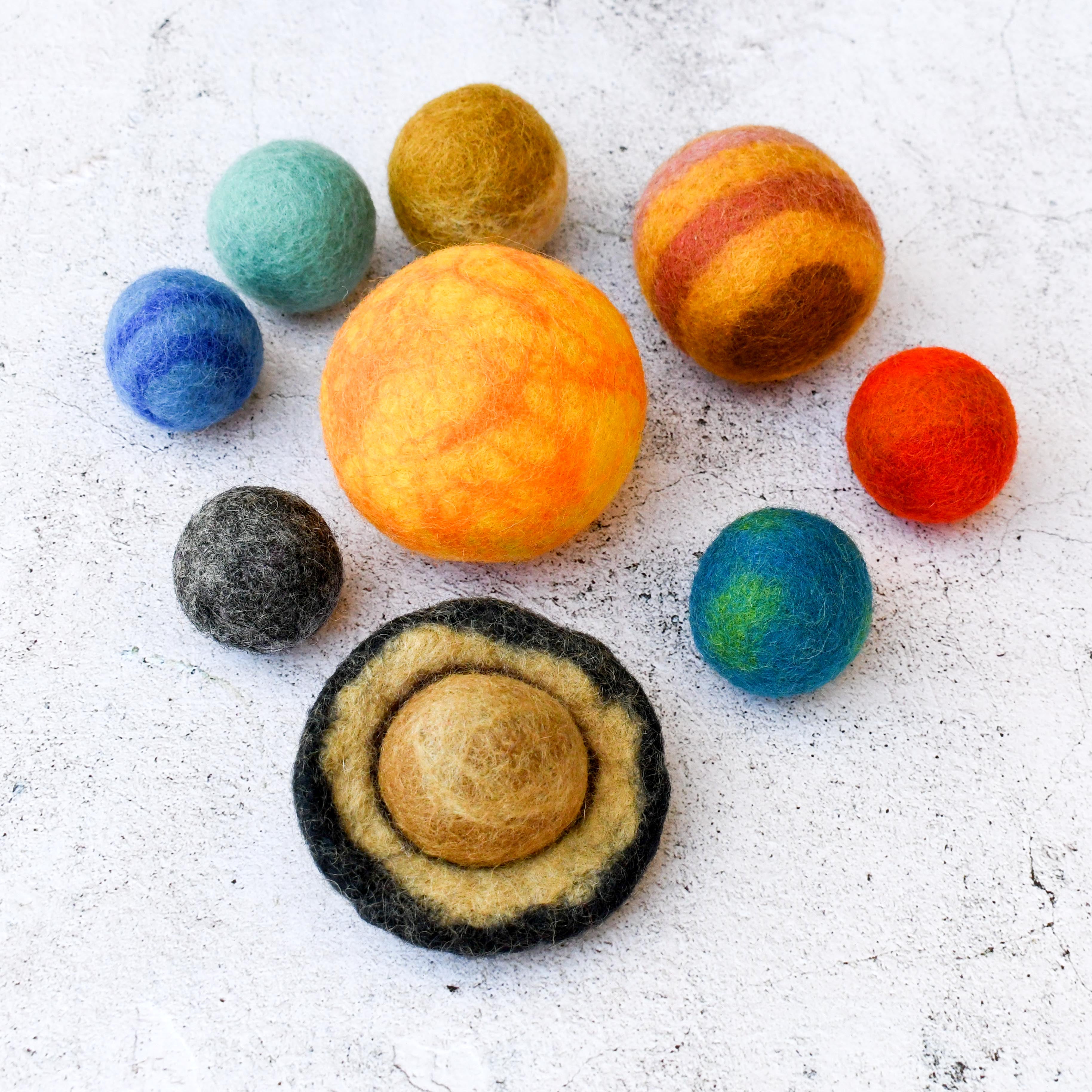 Solar System Space Felt Planets - Tara Treasures