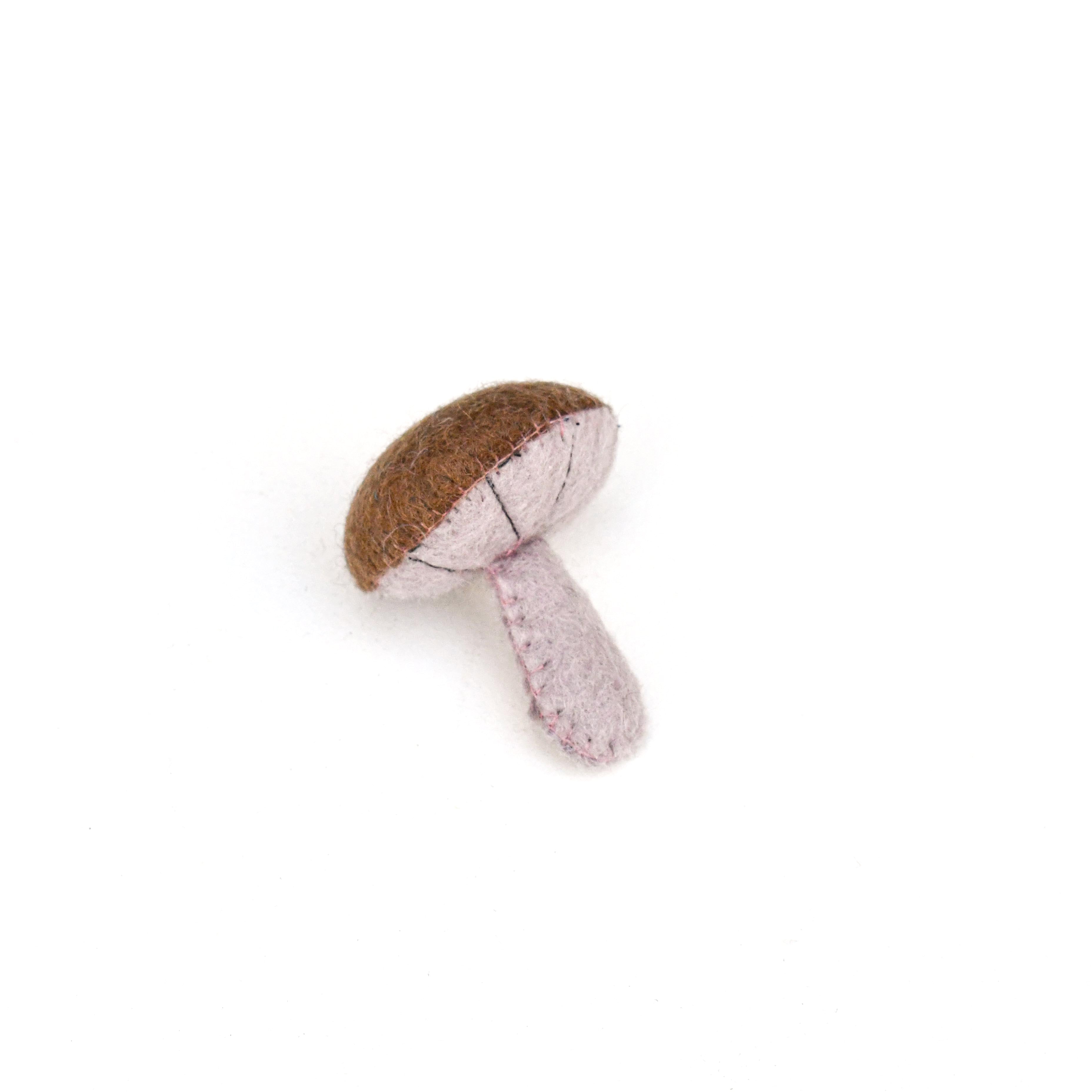 Felt Brown Mushroom - Tara Treasures