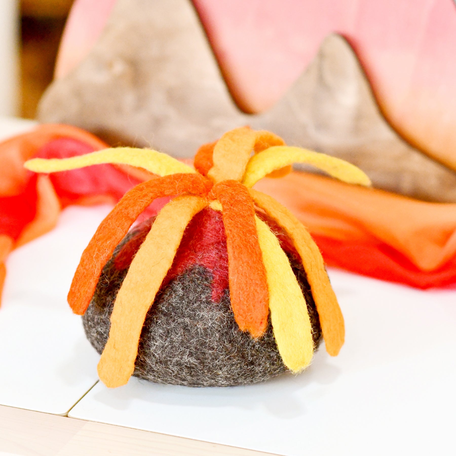 Felt Volcano Toy - Tara Treasures