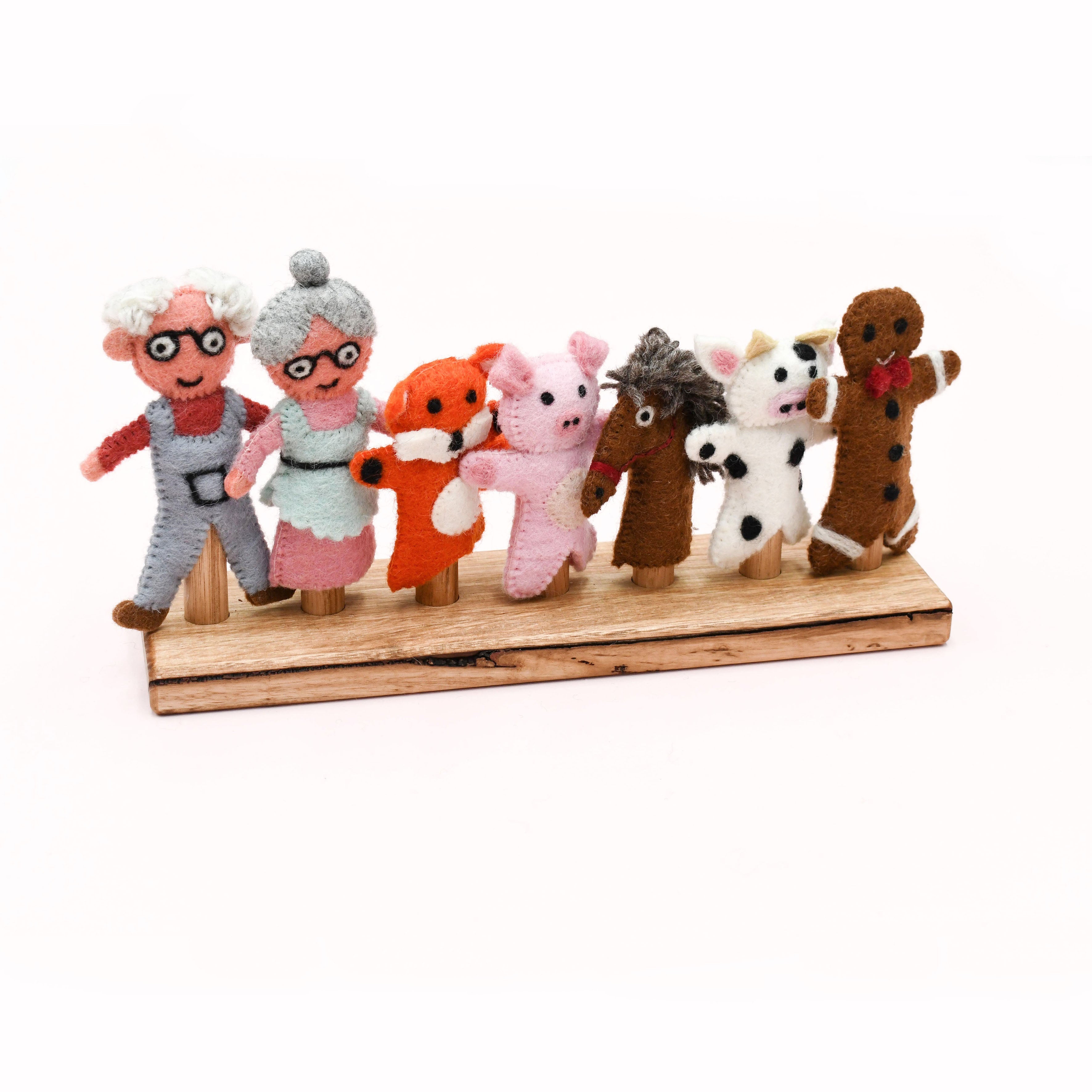 Finger Puppet Stand (7 rods) Made in Australia - Tara Treasures