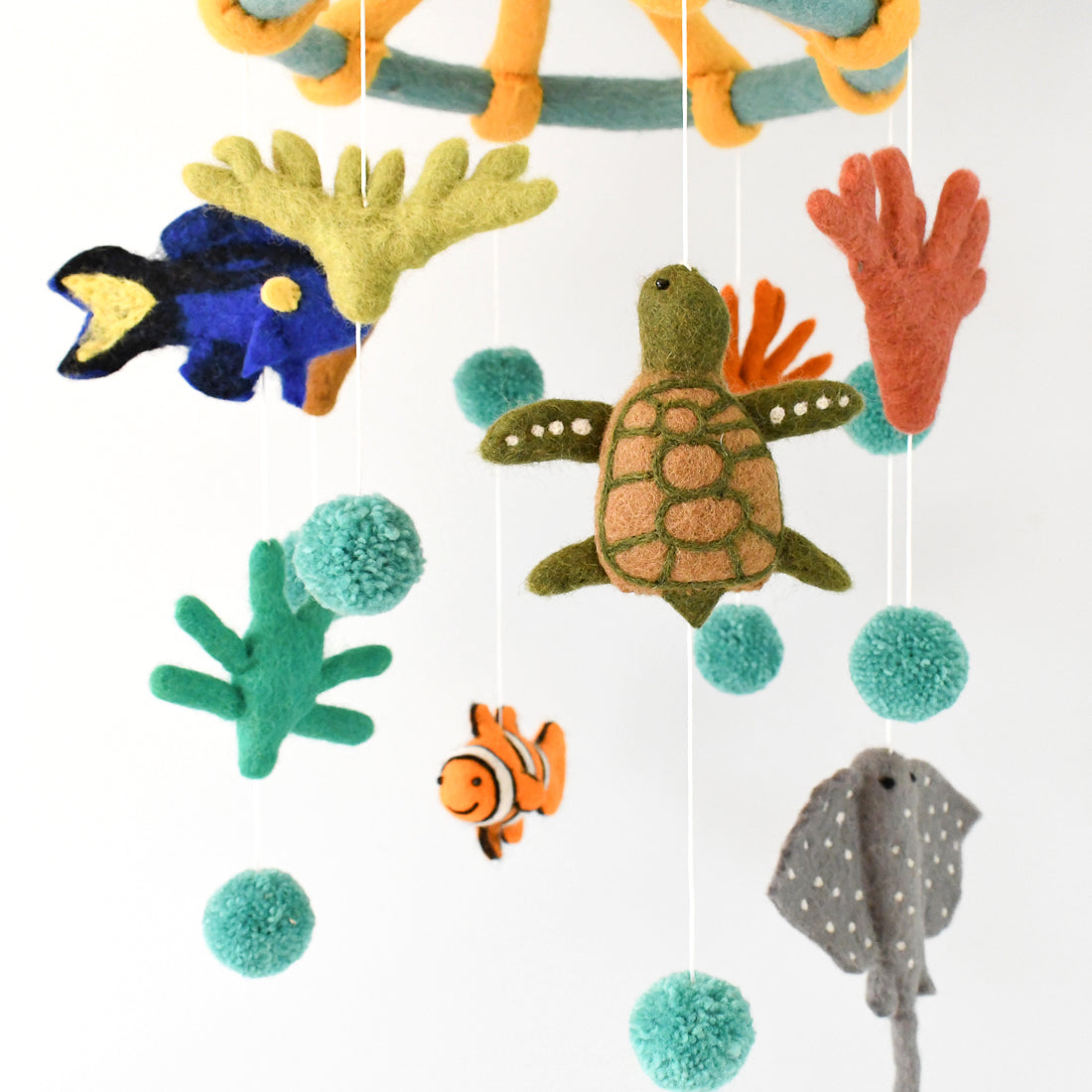 Nursery Cot Mobile - Coral Reef Sea Creatures - Great Barrier Reef - Tara Treasures