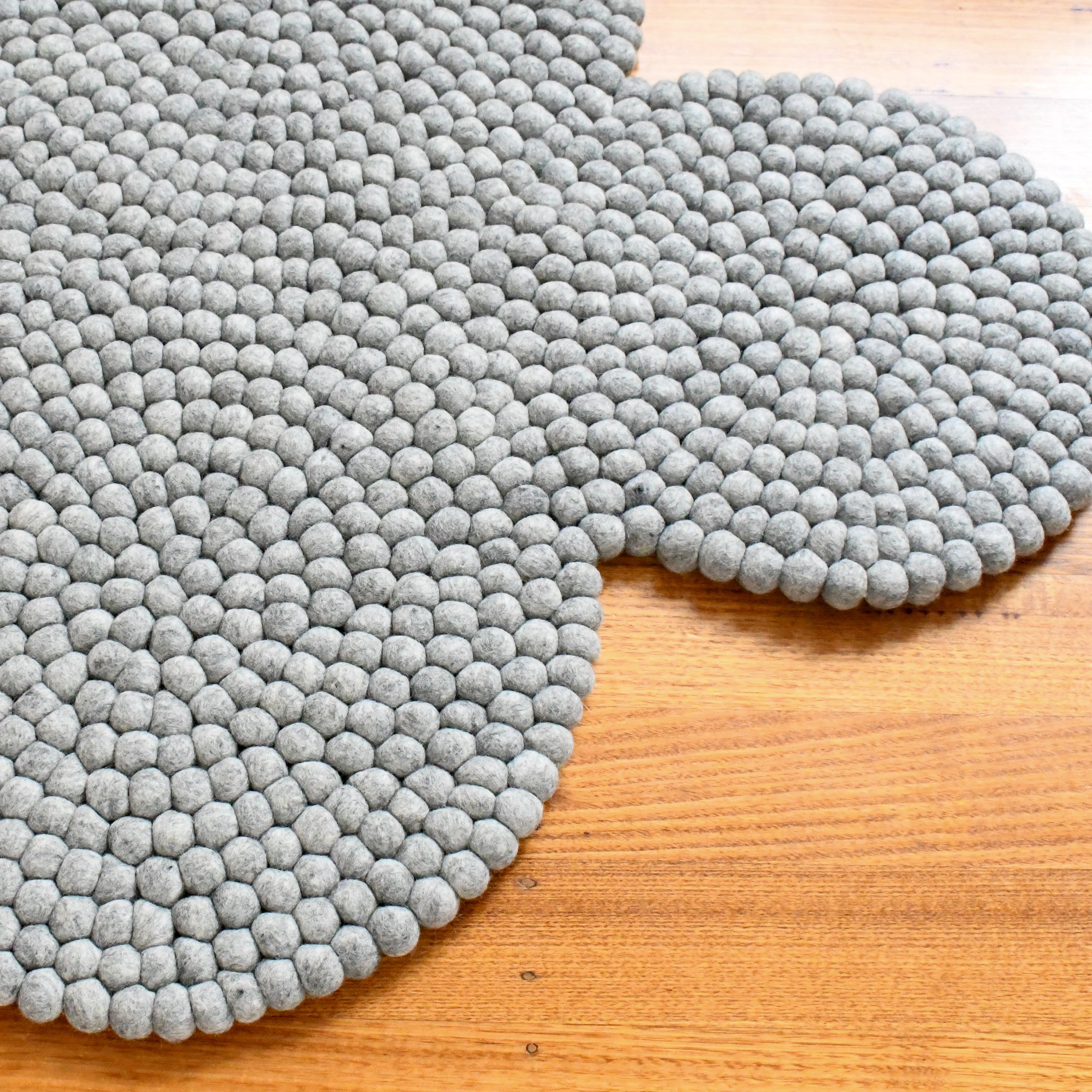 Felt Ball Rug - Grey Cloud 170cm - Tara Treasures