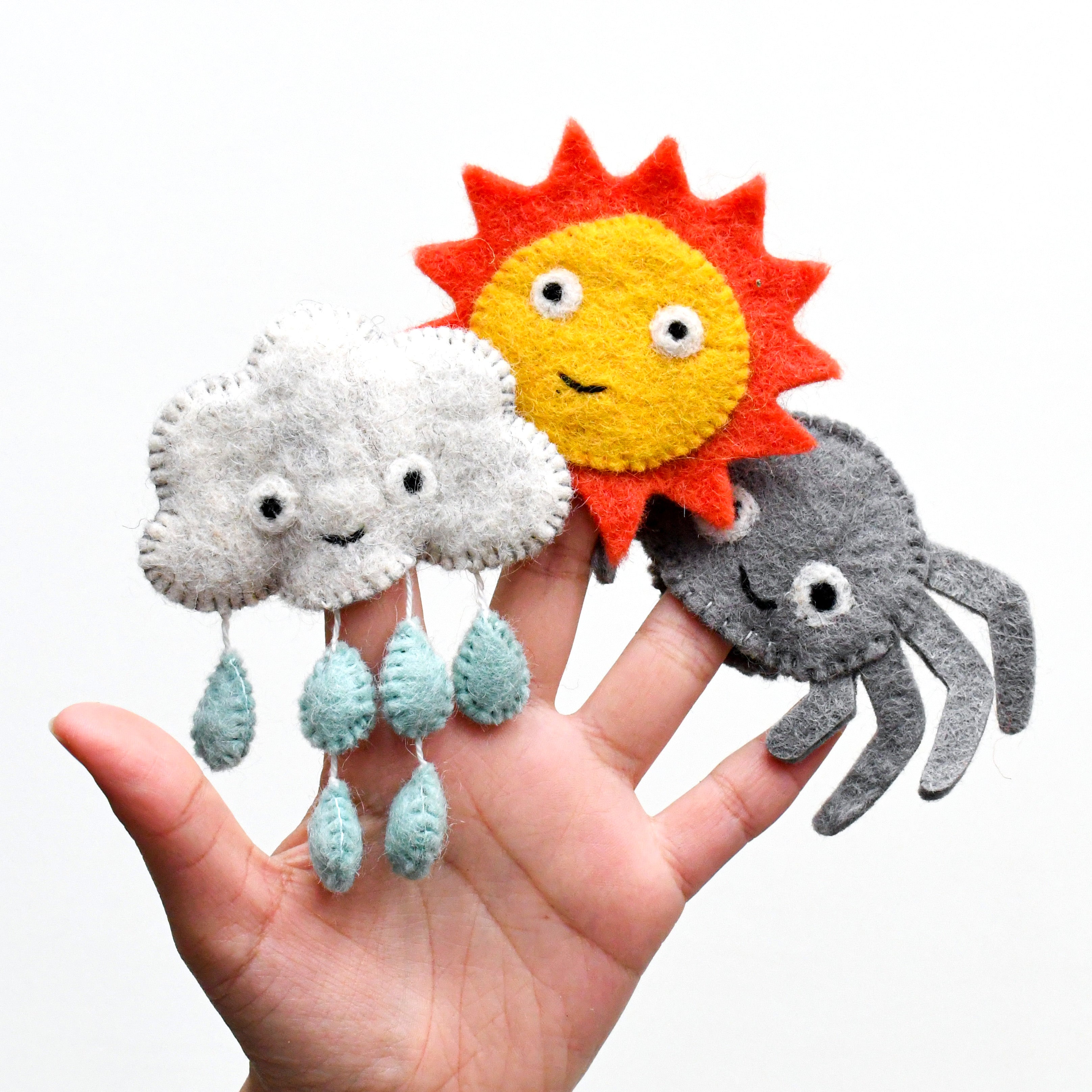 Itsy Bitsy Spider (Incy Wincy Spider), Finger Puppet Set - Tara Treasures