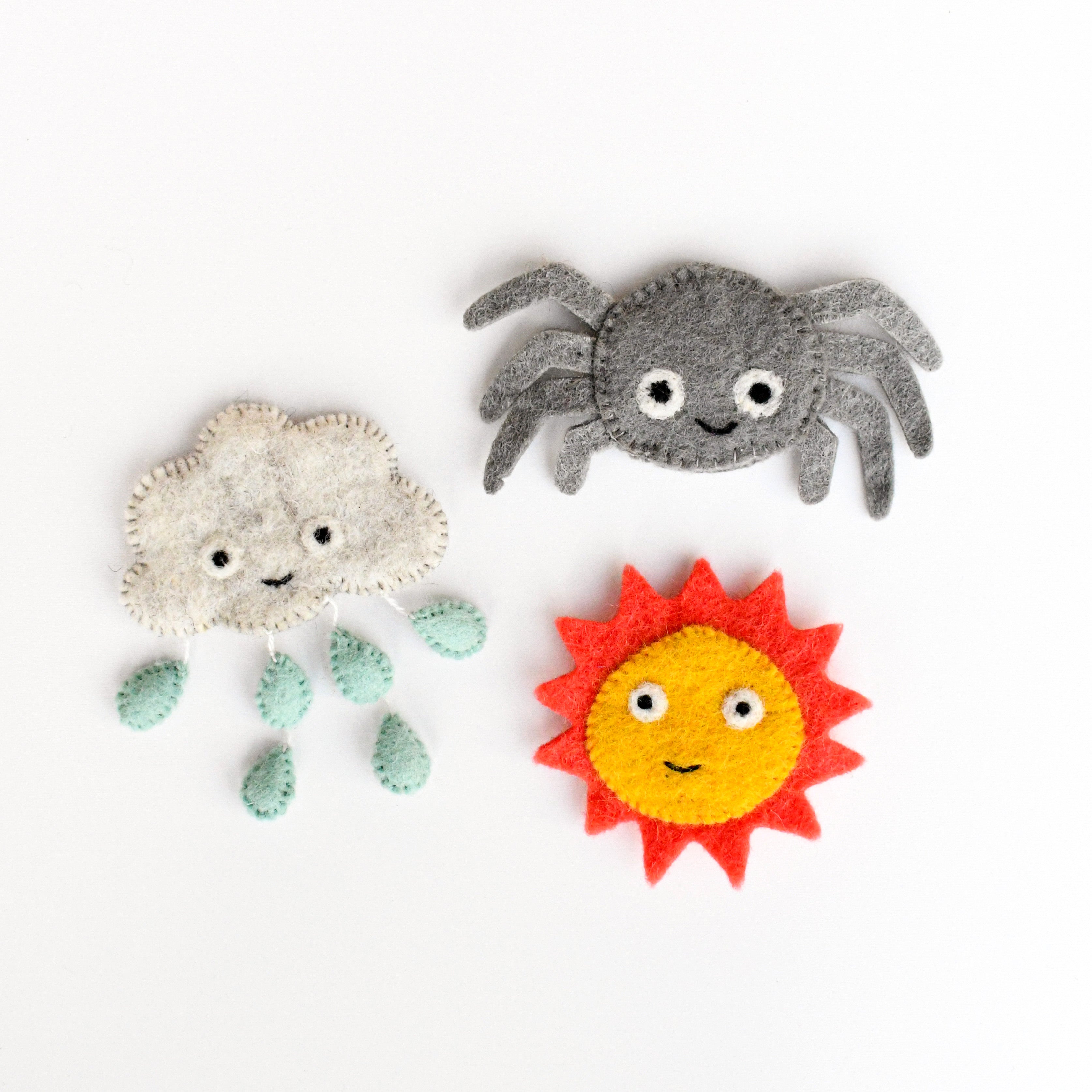 Itsy Bitsy Spider (Incy Wincy Spider), Finger Puppet Set - Tara Treasures