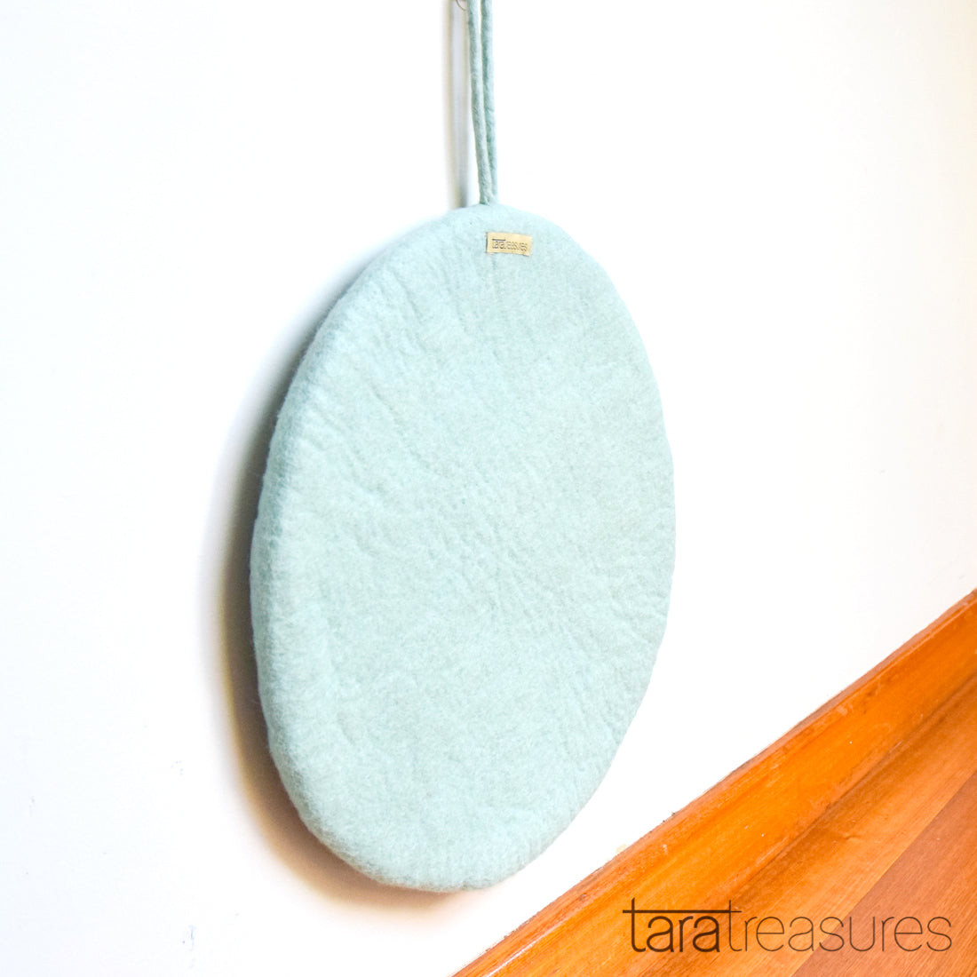 Felt and Jute Cat Scratcher - Mint Blue - Tara Treasures