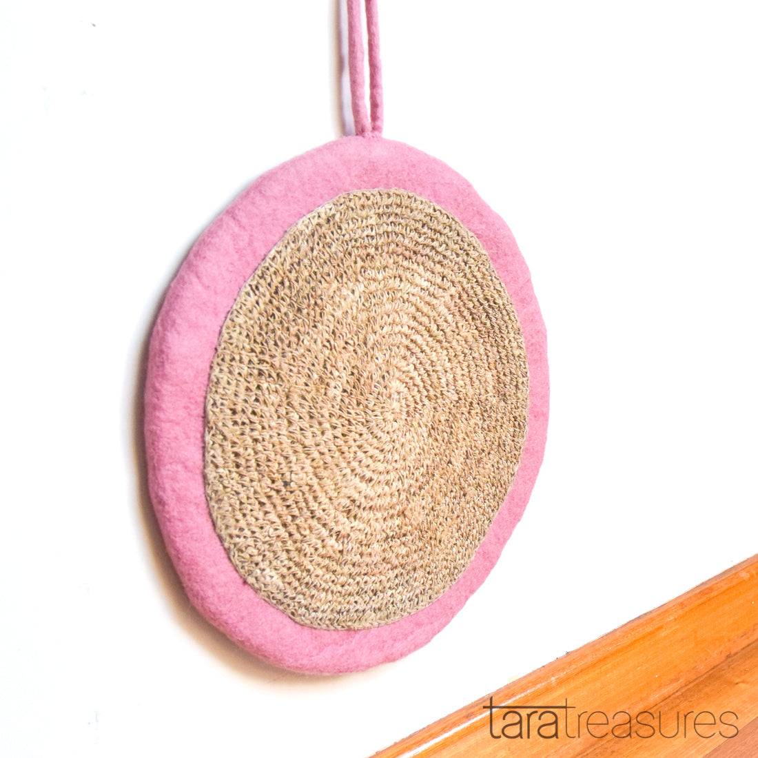 Felt and Jute Cat Scratcher - Charm Pink - Tara Treasures