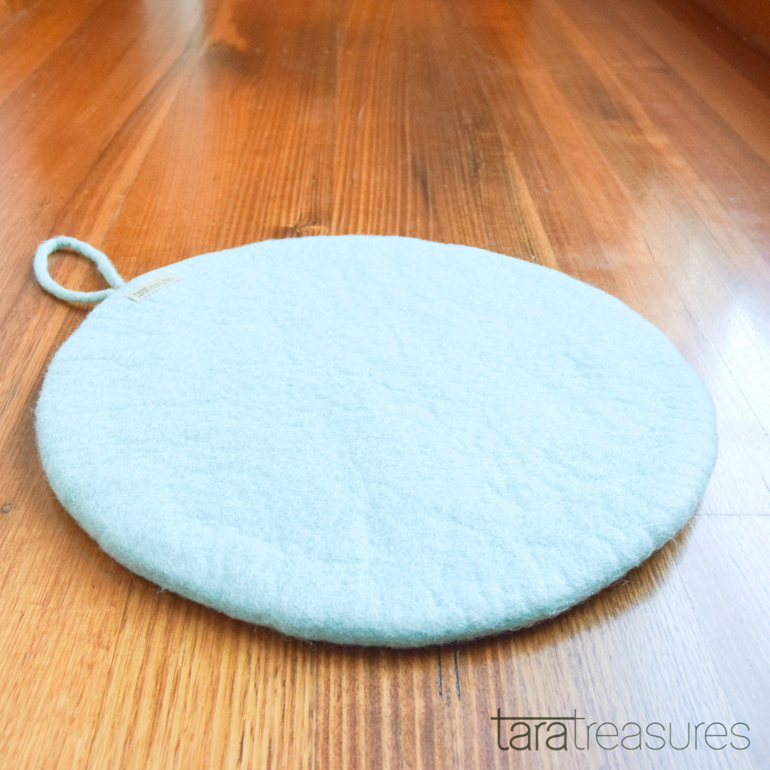 Felt and Jute Cat Scratcher - Mint Blue - Tara Treasures