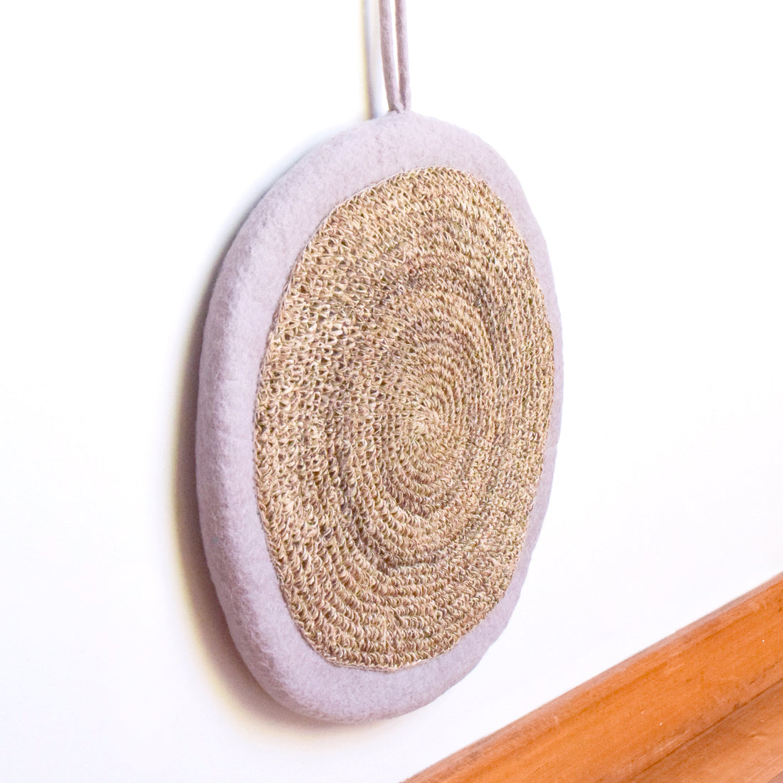 Felt and Jute Cat Scratcher - Blush Mauve - Tara Treasures