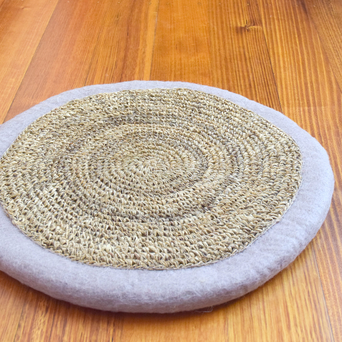 Felt and Jute Cat Scratcher - Blush Mauve - Tara Treasures