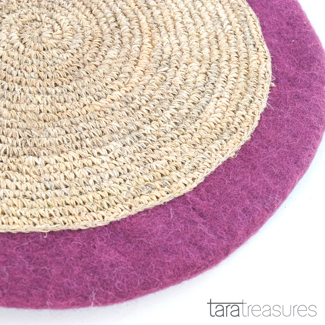 Felt and Jute Cat Scratcher - Pansy Purple - Tara Treasures