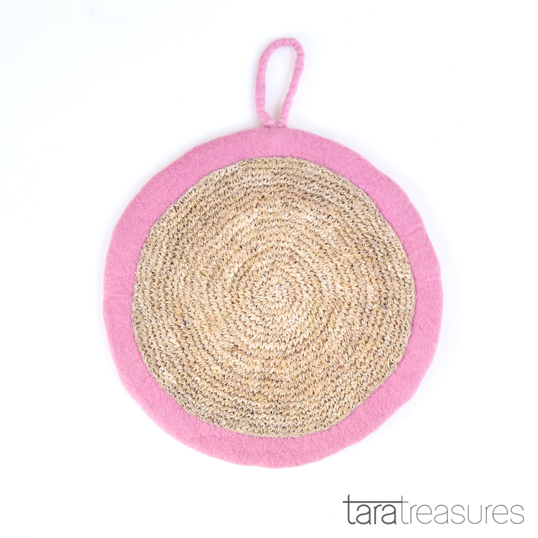 Felt and Jute Cat Scratcher - Charm Pink - Tara Treasures